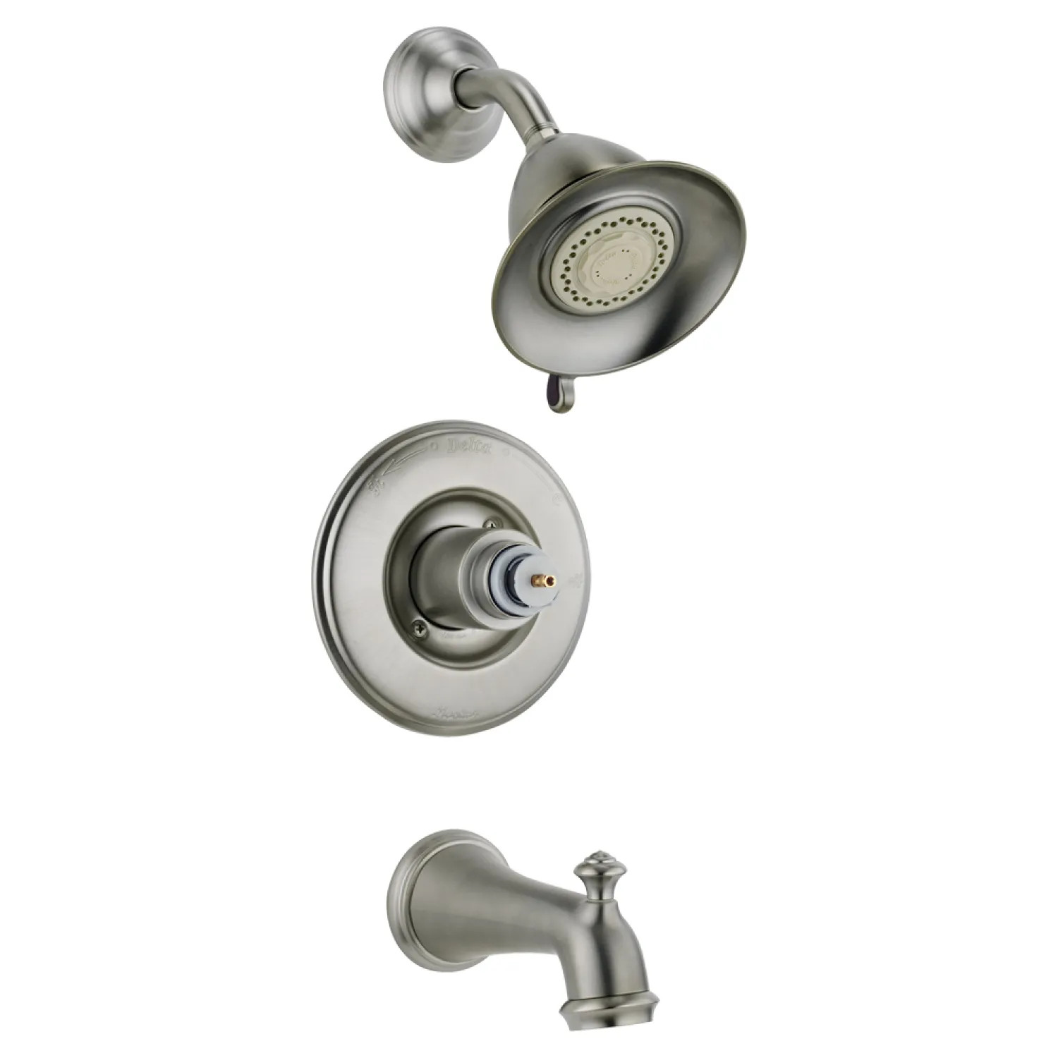 Delta T14455-SSLHP Delta T14455-LHP Victorian Monitor Tub & Shower Trim in Stainless Steel Finish