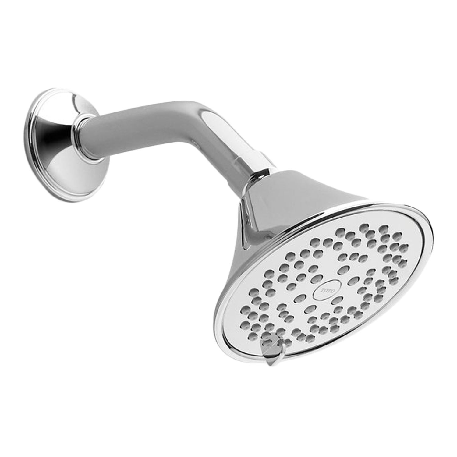 Toto TS200A55#CP TOTO Transitional Series A 4in Multi-Spray Shower Head with Rubber Nozzles, 2.5 GPM, Polished Chrome - TS200A55#CP