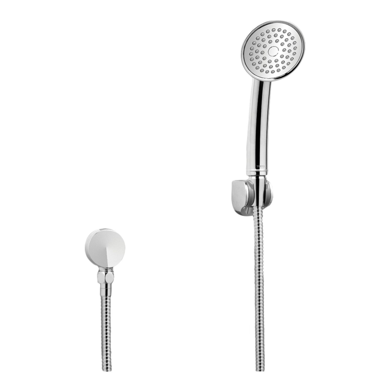 Toto TS200F41#CP TOTO Transitional Collection Series A 3in Single-Spray Hand Shower with Rubber Nozzles, 2.5 GPM, Polished Chrome - TS200F41#CP
