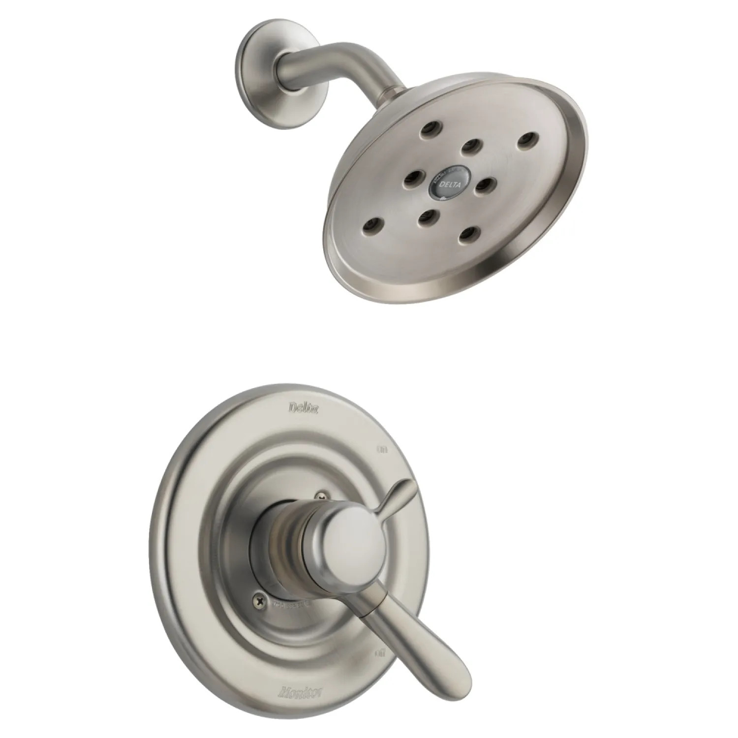 Delta T17238-SSH2O Delta Lahara Monitor 17 Series Single-Setting Raincan Shower Faucet with Volume Control, H2Okinetic, Two Lever Handles, 1.75 GPM, ADA, Stainless - T17238-SSH2O