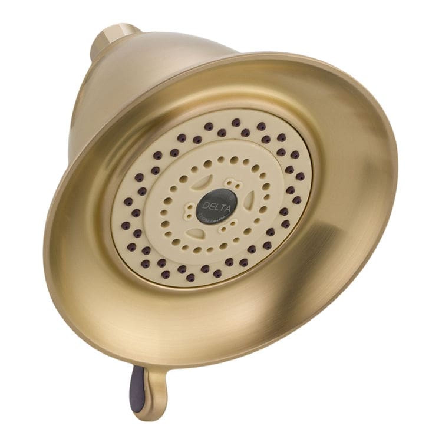 Delta RP34355CZ Delta Universal Showering Premium 3-Setting Wall-Mount Shower Head with Touch-Clean Holes, 2.5 GPM, Champagne Bronze - RP34355CZ