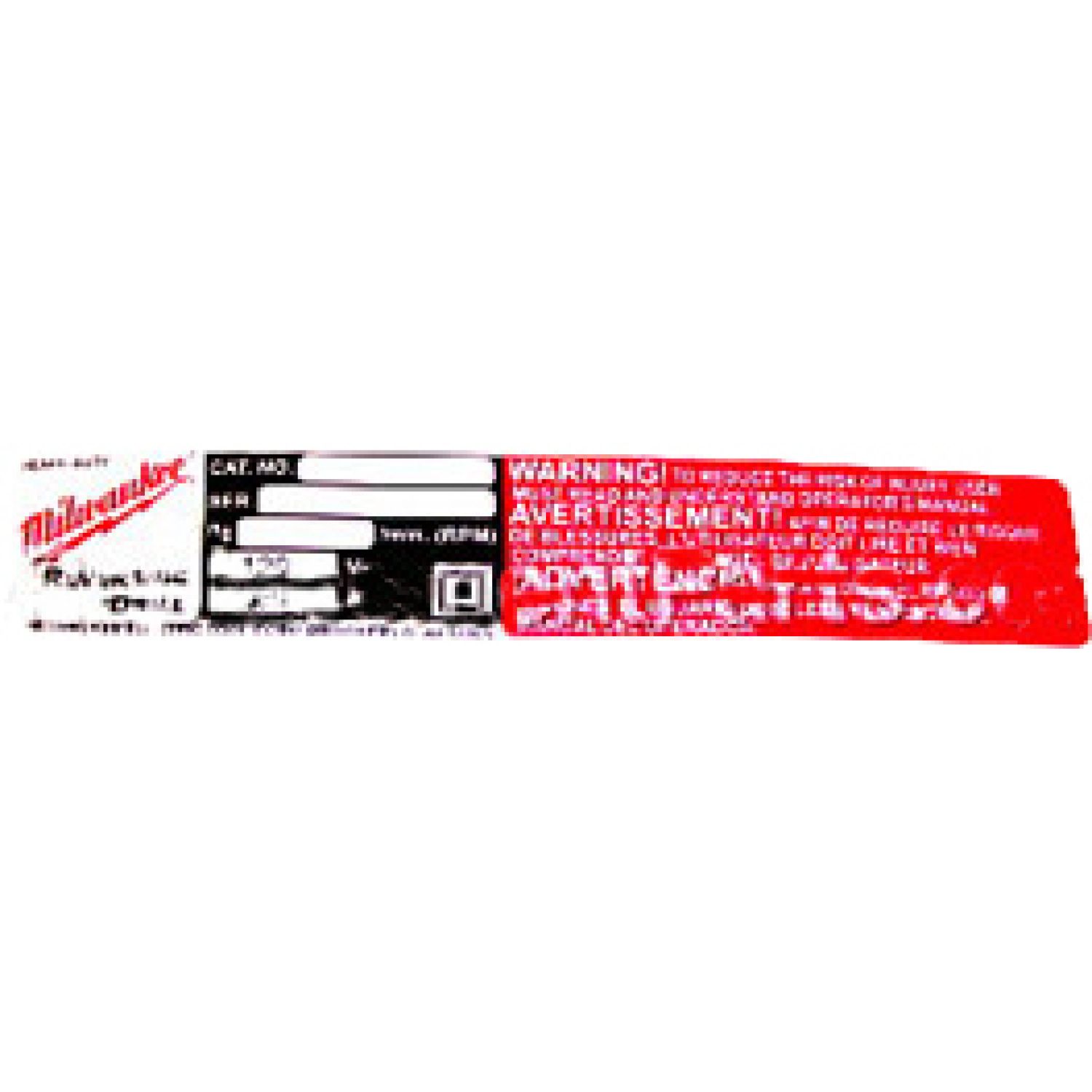 Milwaukee 12-20-9667 MILWAUKEE 12-20-9667 SERVICE NAMEPLATE KIT