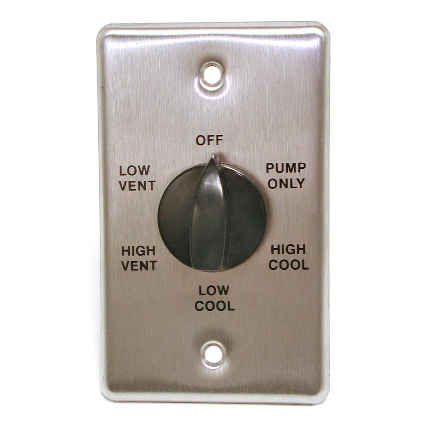 Dial 7115 Dial Two Speed Wall Switch for 1/3 to 1 HP Motors, Metal, 6 Position - 7115
