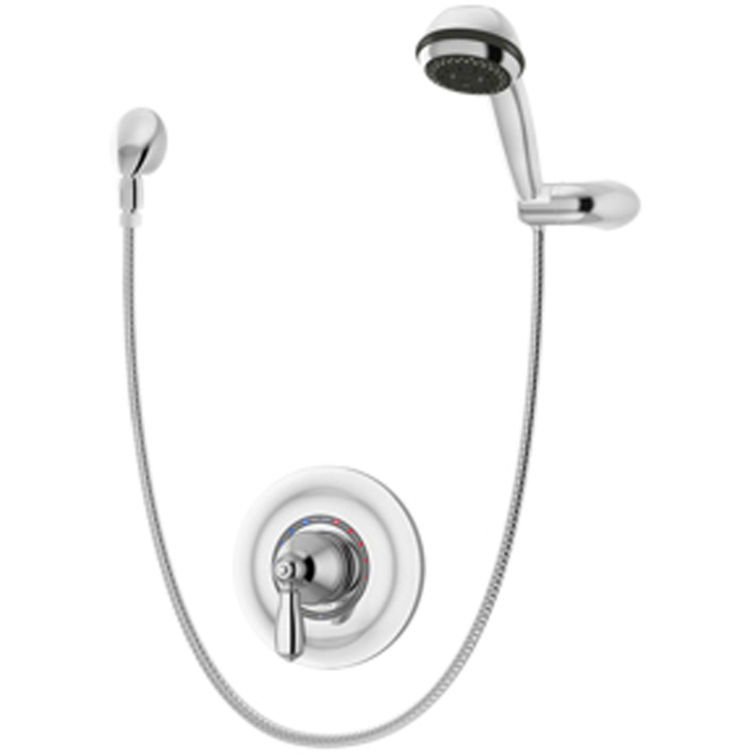 Symmons 4703-STN-TRM Symmons Allura Hand Shower System with Lever Handle and 5ft Metal Hose, Trim Only, 2.5 GPM, Satin Nickel - 4703-STN-TRM
