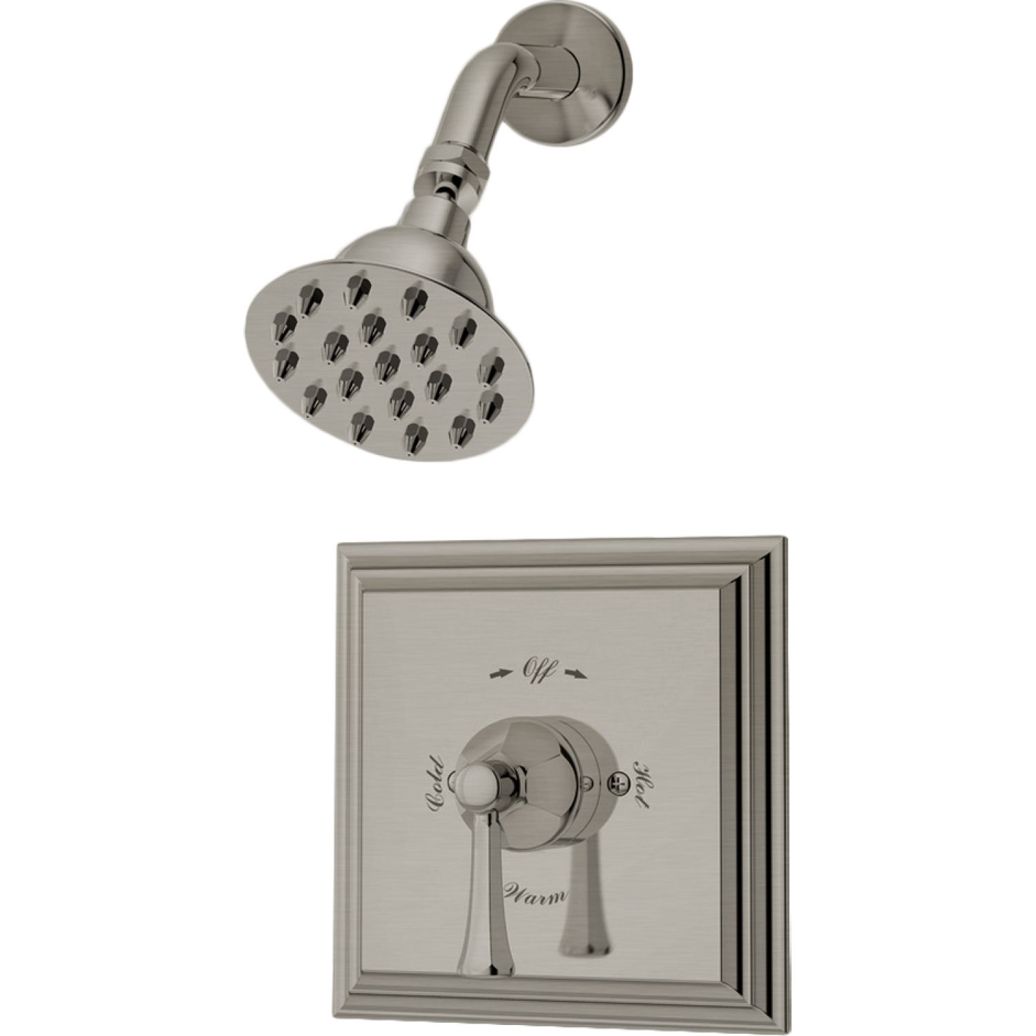 Symmons 4501-STN Symmons Canterbury Shower Faucet, Trim Only, Metal Lever Handle, 2 GPM, Satin Nickel - 4501-STN