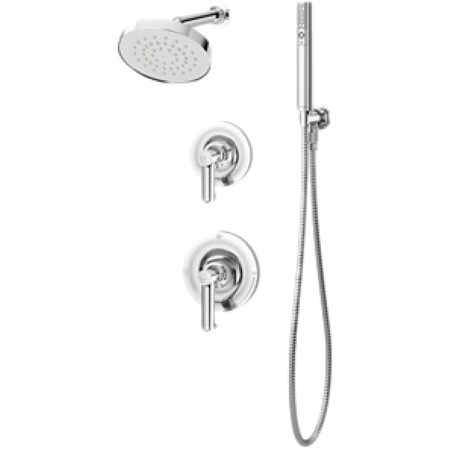 Symmons 5305-BLK Symmons Museo Series Shower/Hand Shower System with Temptrol Pressure-Balancing Mixing Valve, ADA-Compliant, 2.5 GPM, Polished Graphite - 5305-BLK