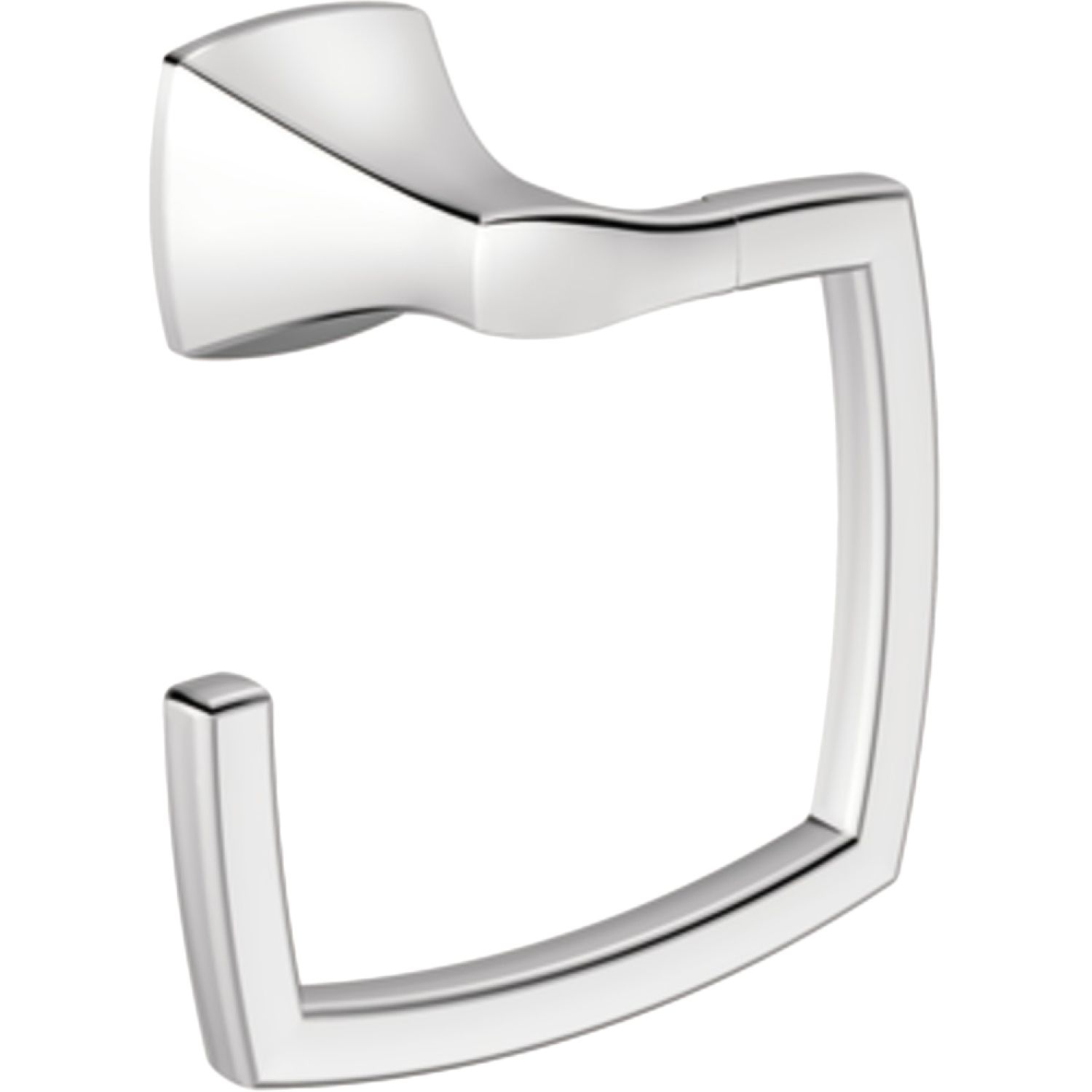 Moen YB5186CH Moe Voss Square Wall Mounted Towel Ring, Zinc Constructed, Chrome - YB5186CH