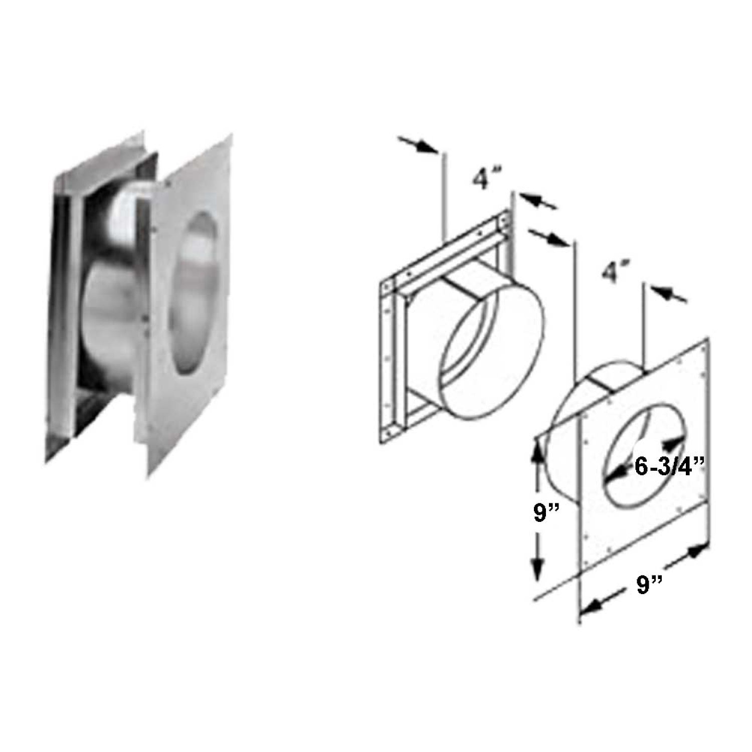 M&G DuraVent 46DVA-WTS DuraVent 46DVA-WTS DirectVent Pro Small Wall Thimble for 6-5/8