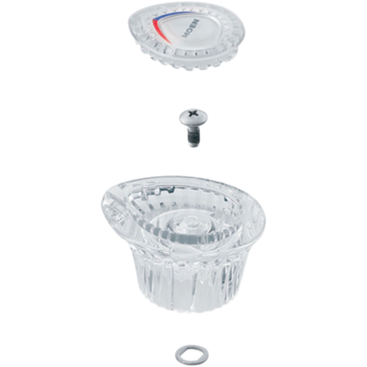 Moen 96782 Moen 96782 Chateau Knob w/ Point Handle Kit, Clear