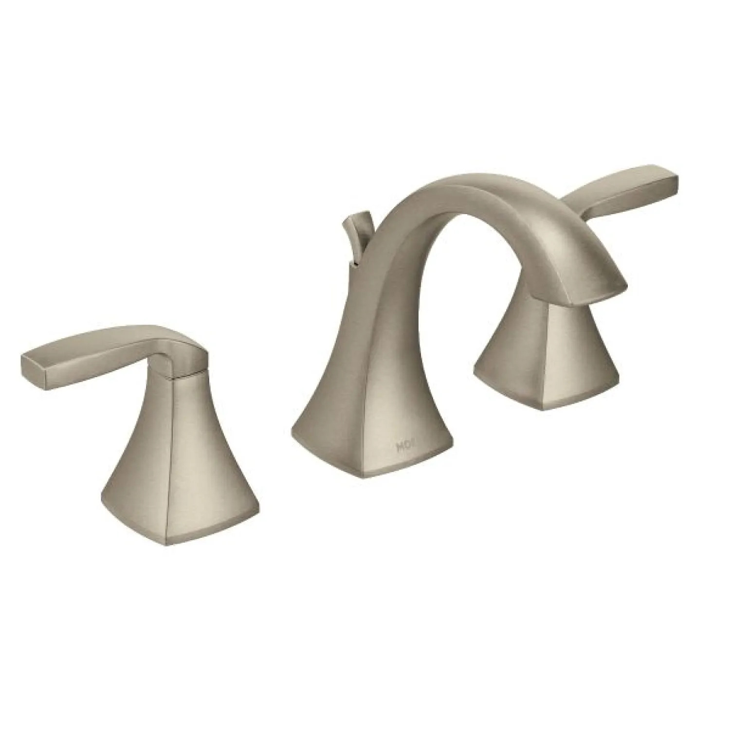 Moen T6905BN Moen Voss Two-Handle Widespread Brushed Nickel Bathroom Faucet, 1.2 GPM, 60 PSI, WaterSense, Lever Handles, Three-Holes, ADA - T6905BN