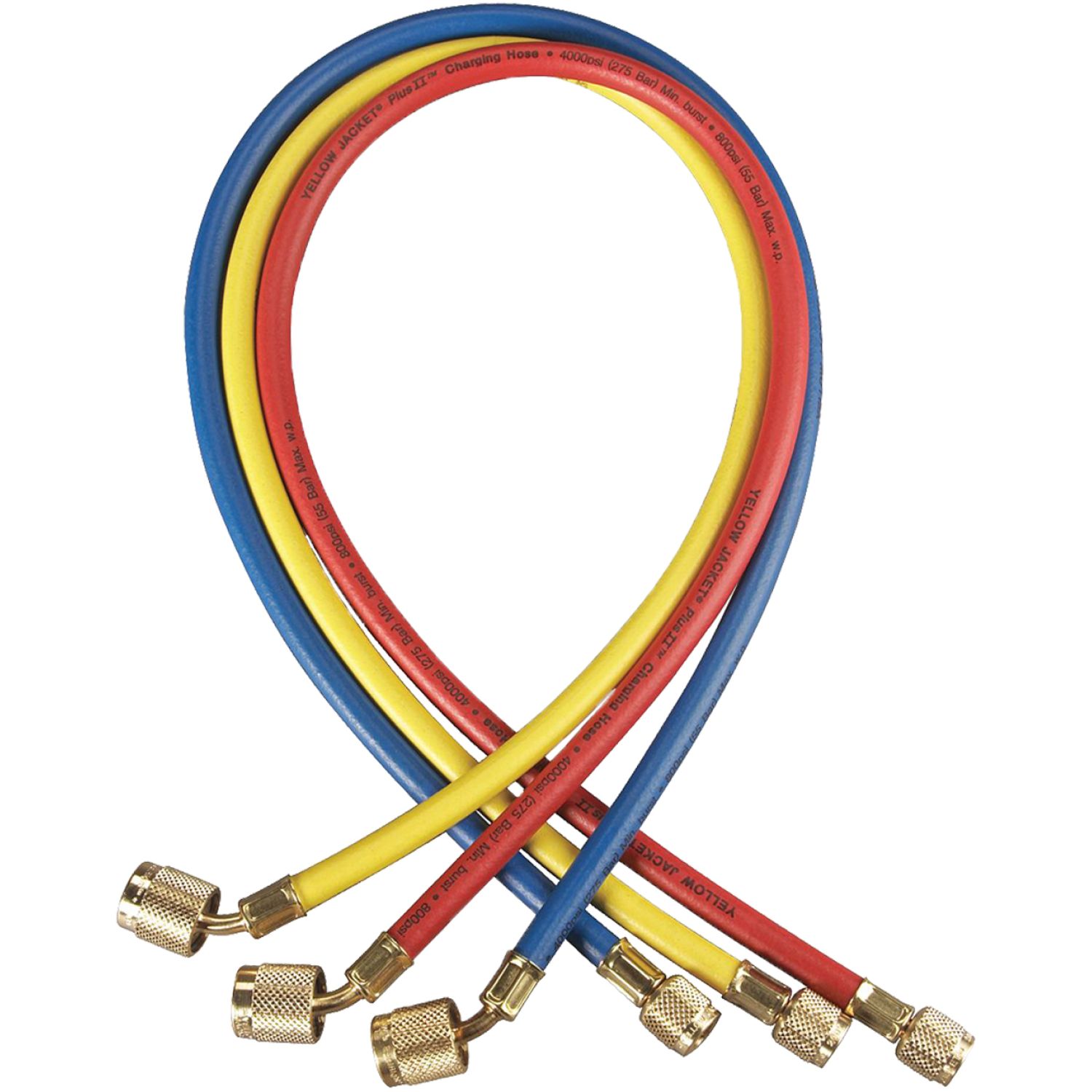   Yellow Jacket 22985 60 Inch Plus II Hose Kit w/ Sealright Anti-Blowback Fitting