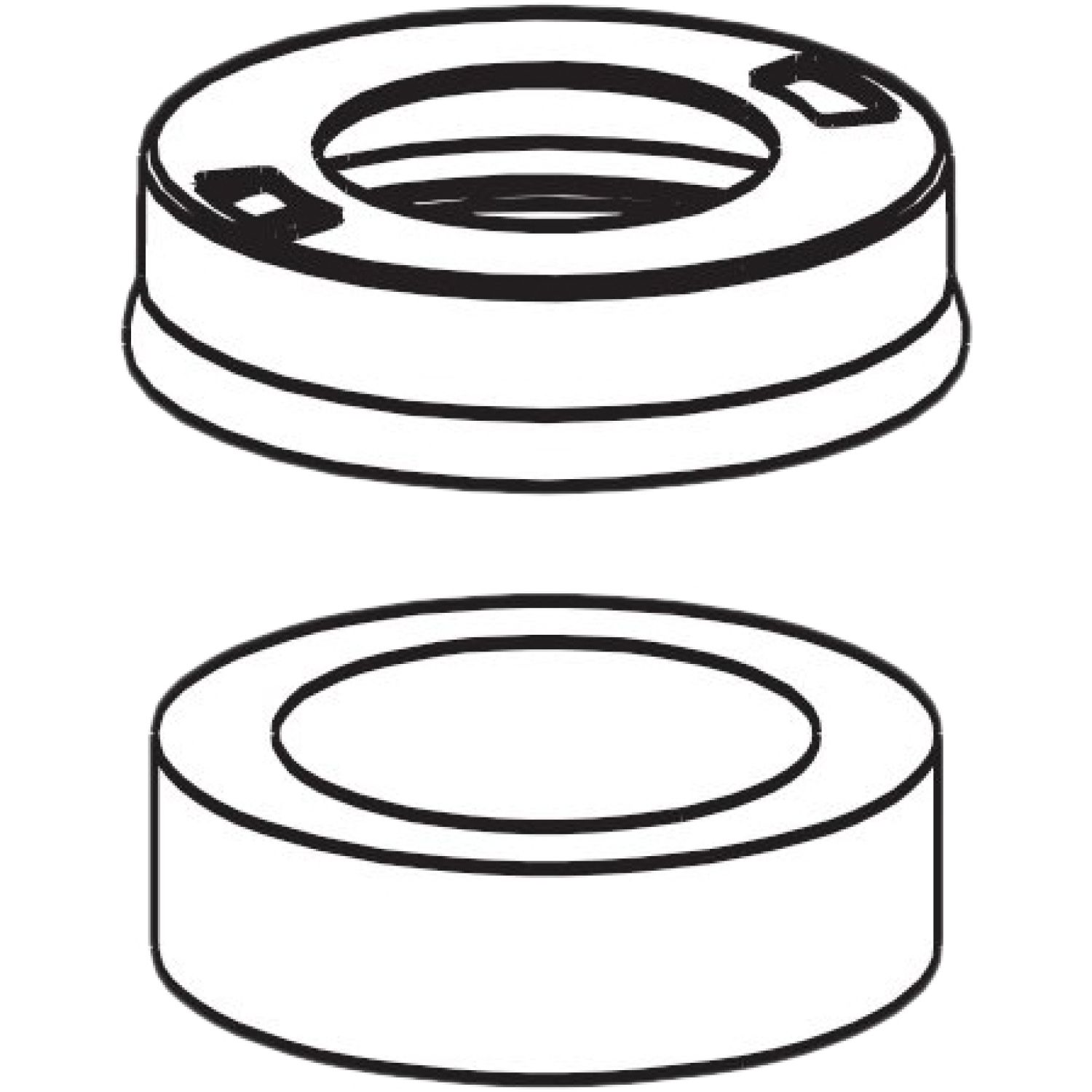 Moen 100151 Moen 100151 Colonnade Single Mount Escutcheon & Gasket Kit - Chrome