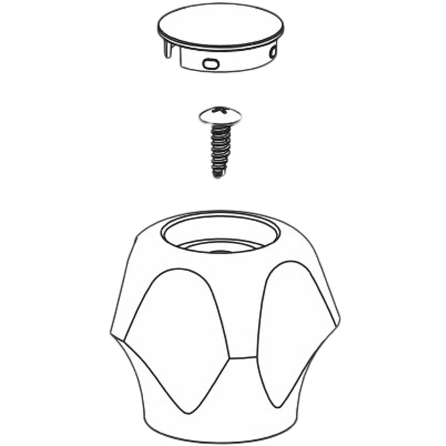 Moen 100265 Moen 100265 Part Handle Knob Two Handle Small Clear