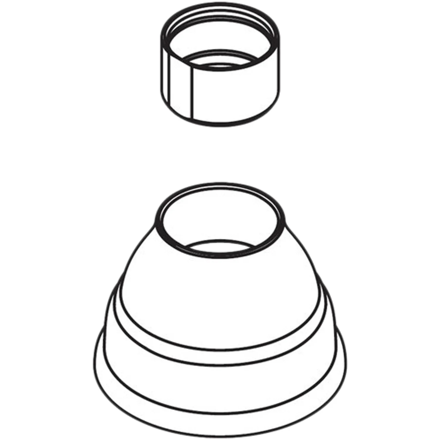 Moen 114331 Moen Handle Hub for Kingsley Two-Handle Bathroom Faucet, Chrome - 114331