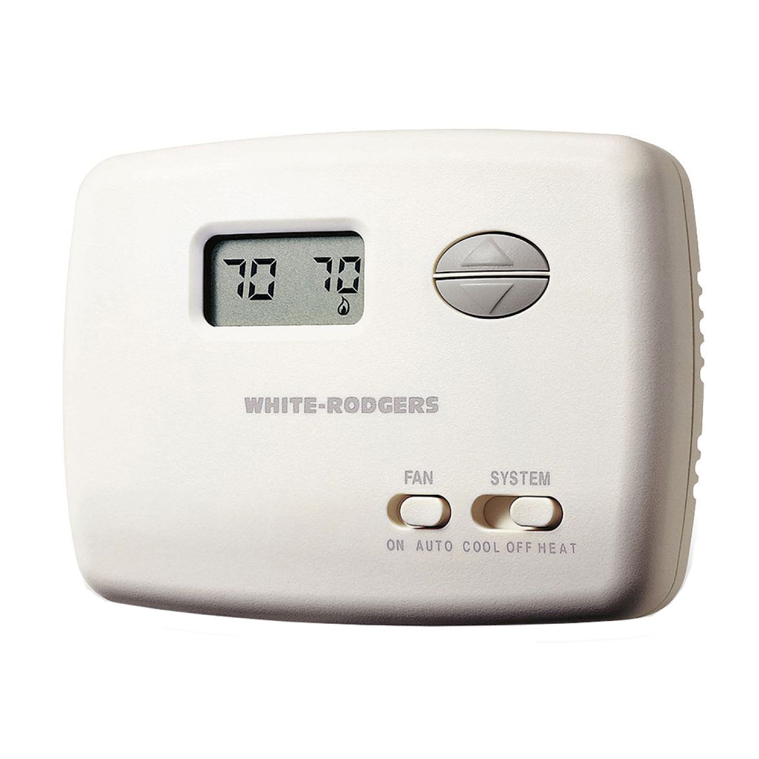 Lennox 91X18 White-Rodgers 70 Series Single Stage Non-Programmable Thermostat with Lighted Display, White- 1F78-144
