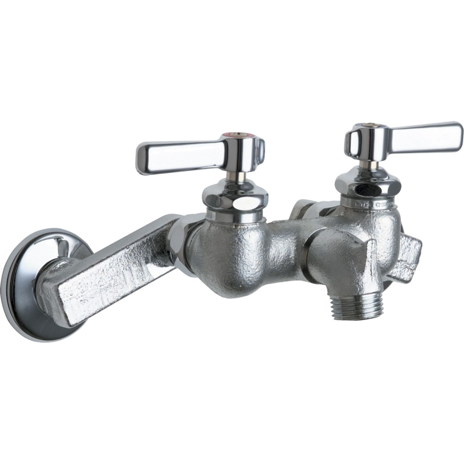 Chicago Faucet 305-RCF Chicago Faucets 305-RCF Hot and Cold Sink Faucet, Pail Hook Spout, Lever Handles, Chrome