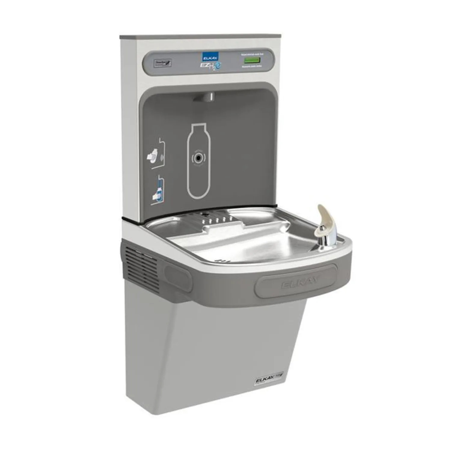 Elkay EZS8WSLK Elkay EZS8WSLK ezH2O Bottle Filling Station w/ Single Cooler - Non-Filtered, 8 GPH, Wall Mount, ADA, Light Gray Granite