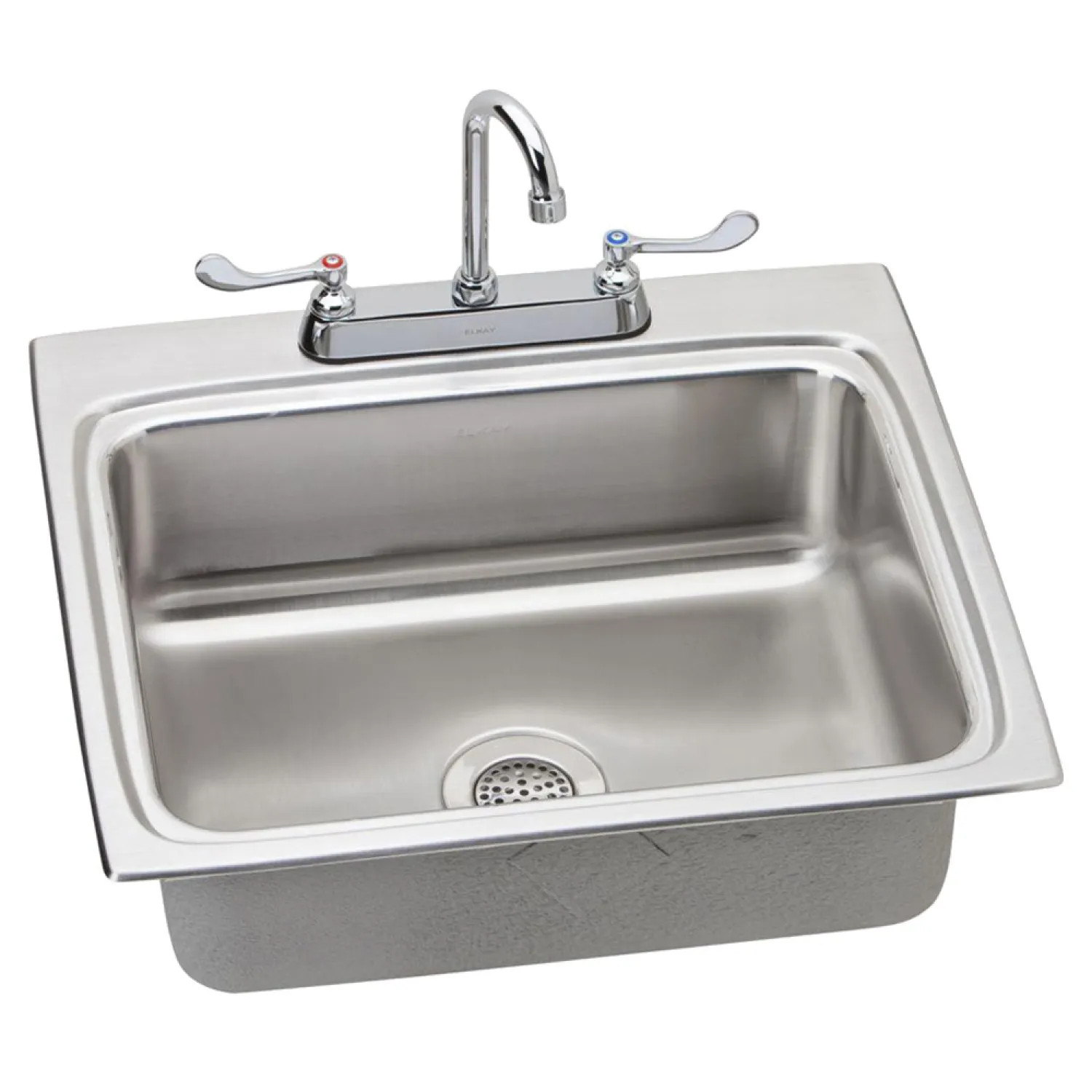 Elkay LR2522C Elkay LR2522C Gourmet Stainless Steel Single Bowl Sink Package