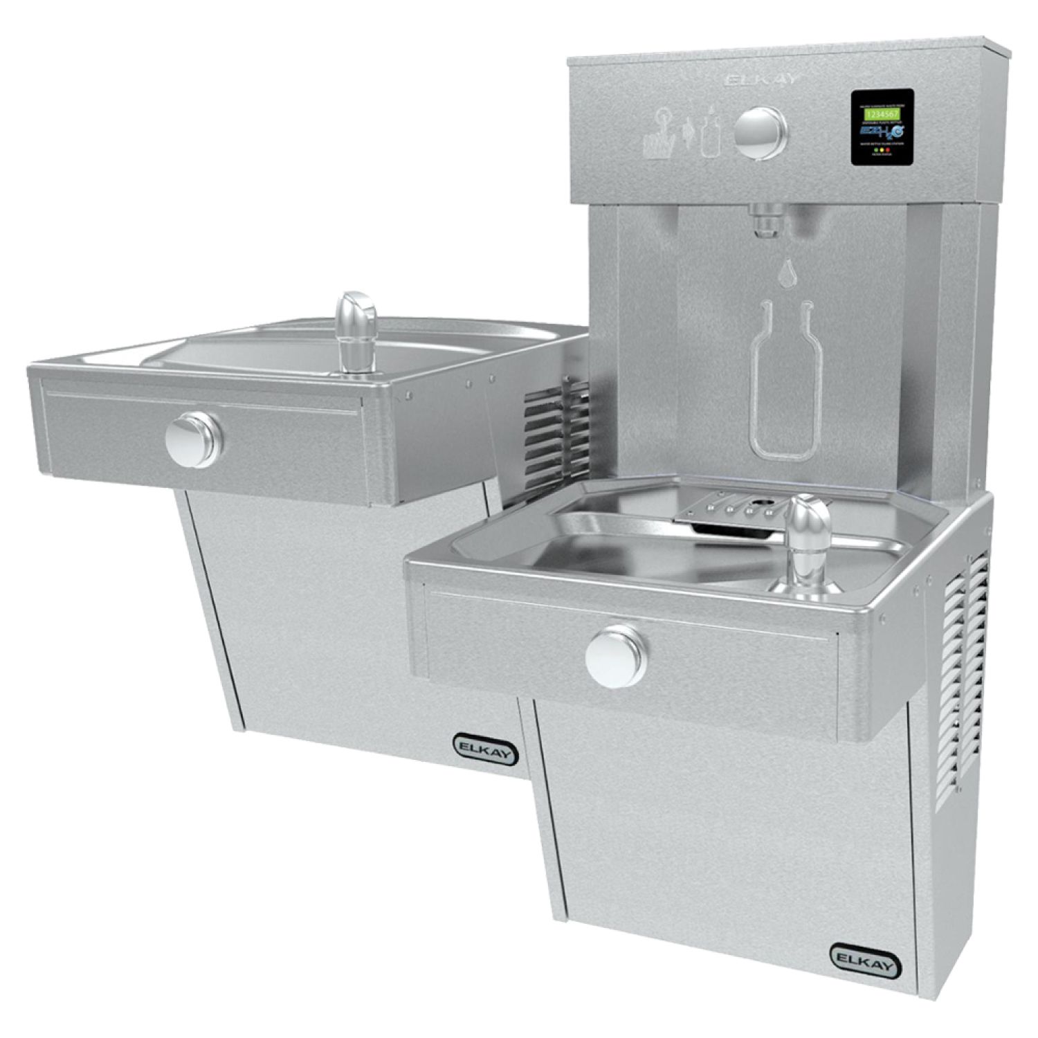 Elkay LVRCTLDDWSK Elkay LVRCTLDDWSK Bottle Filling Station & Bi-Level Cooler, Stainless