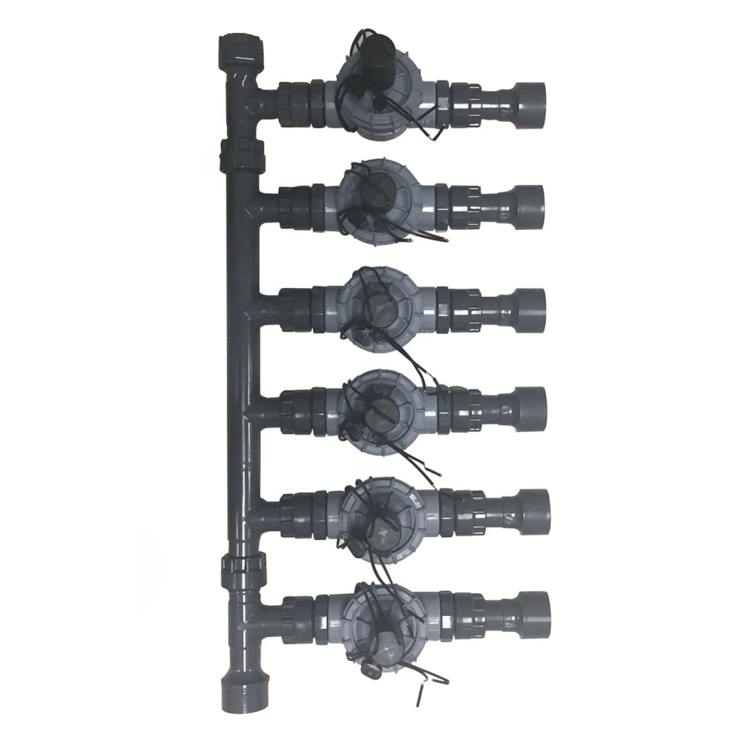 Commodity  6-Valve Sprinkler Manifold Setup with Flow Control - Irritrol NPT Globe Valves and 1