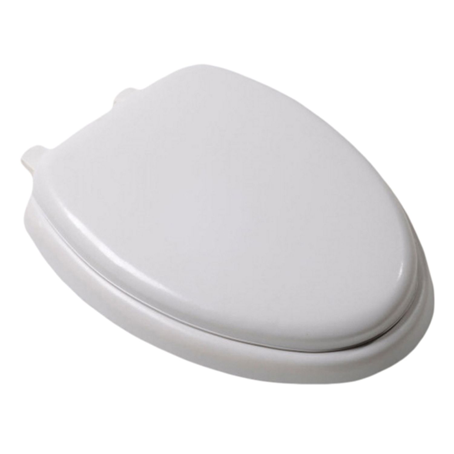 Jones Stephens C3B5E200 Jones Stephens C3B5E200 White Elongated Padded Wood Toilet Seat