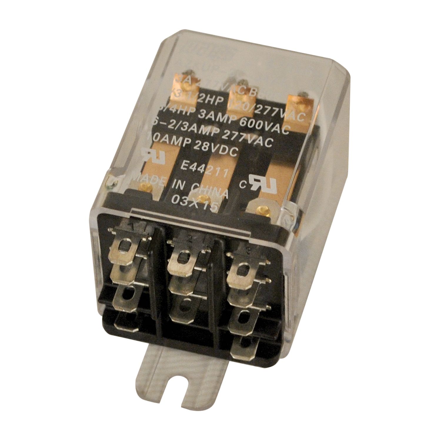 Mars 43057 Mars 43057 Enclosed Switching Relay, 3PDT, 120V, Bracket Mount