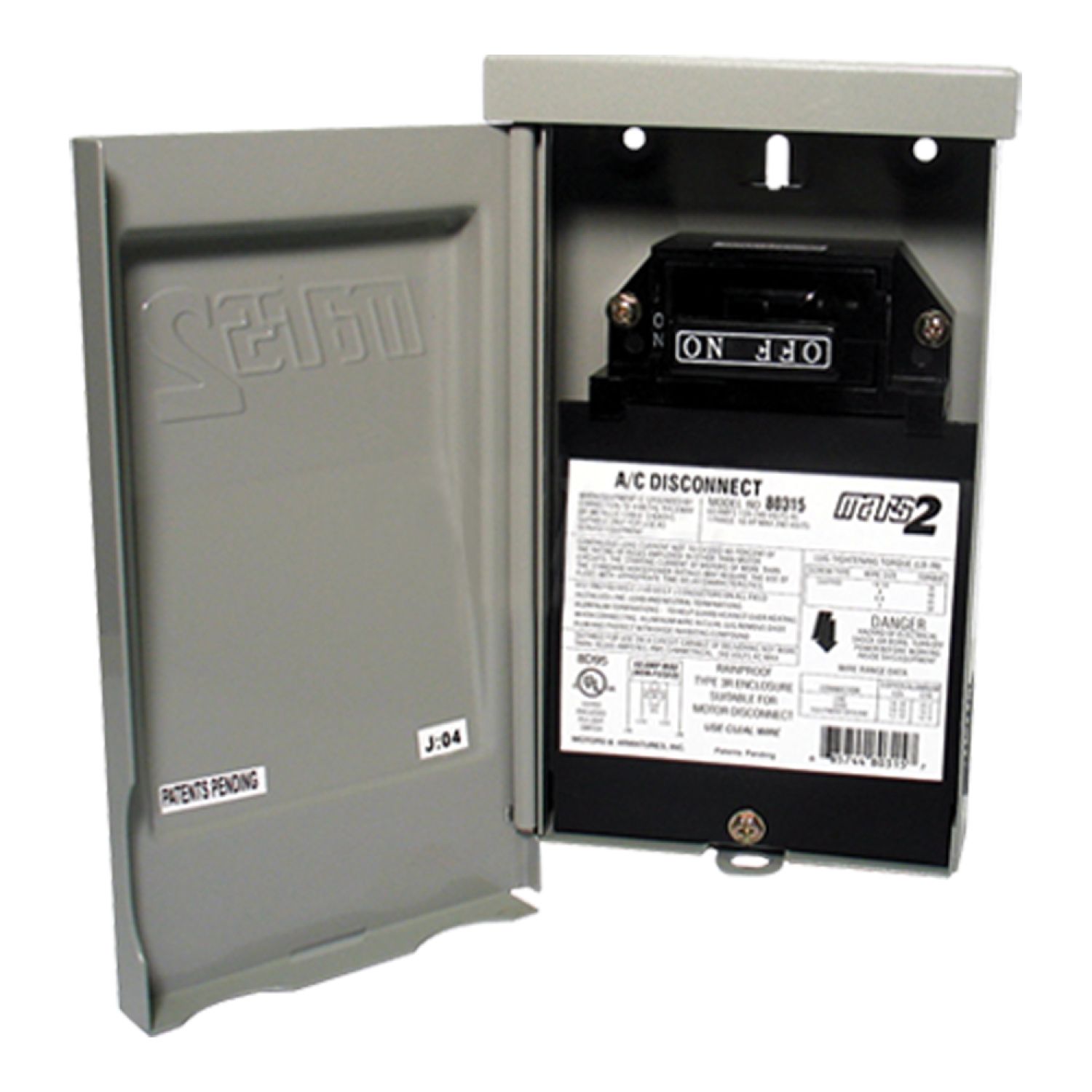 Mars 80315 Mars 80315 Non-fusible Disconnect Switch, 60a, 240v