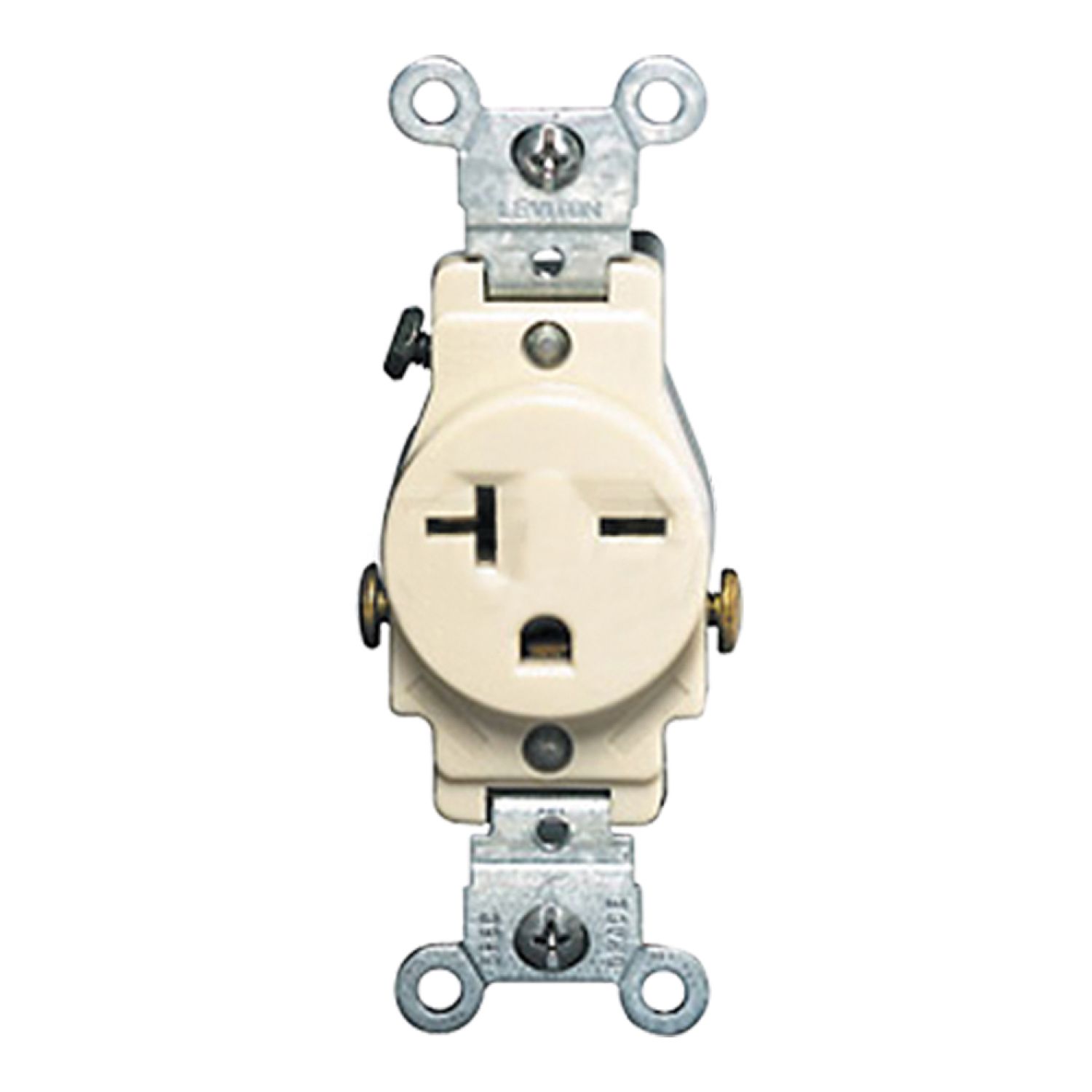 Mars 84723 Mars 84723 Str Blade Receptacles w/ Ground, Single Ivory 20a 250V 2P 3W