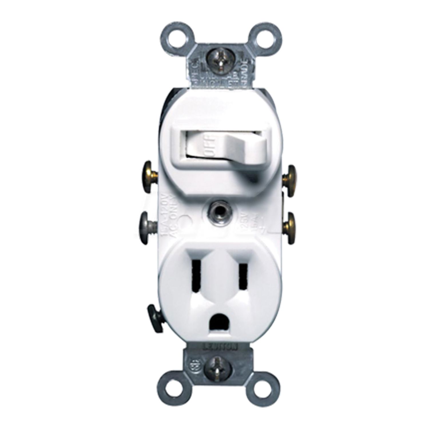 Mars 84799 Mars 84799 Toggle Switch w/ Ground, Sw/Recep Ivory 15a-120/277V 1P