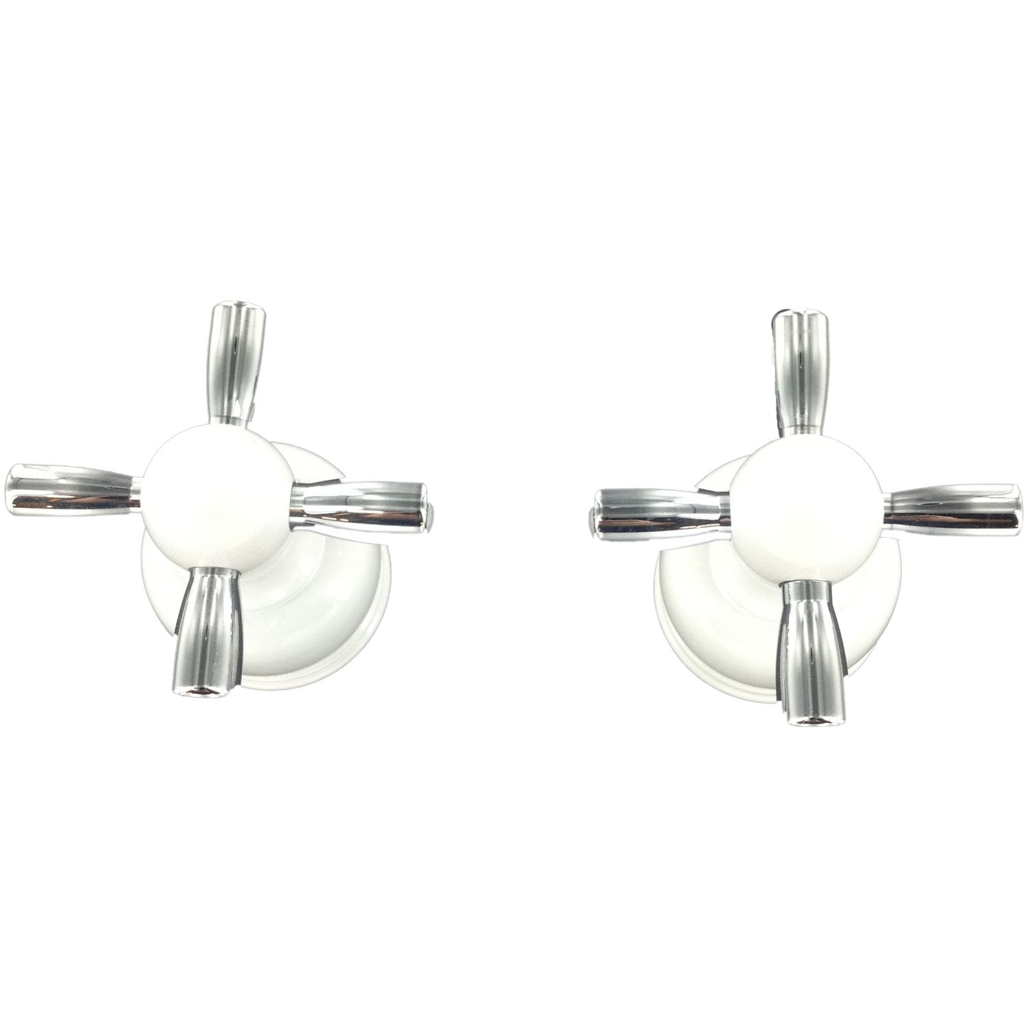 Delta H26WC Delta H26WC Small Chrome/White Cross Handles