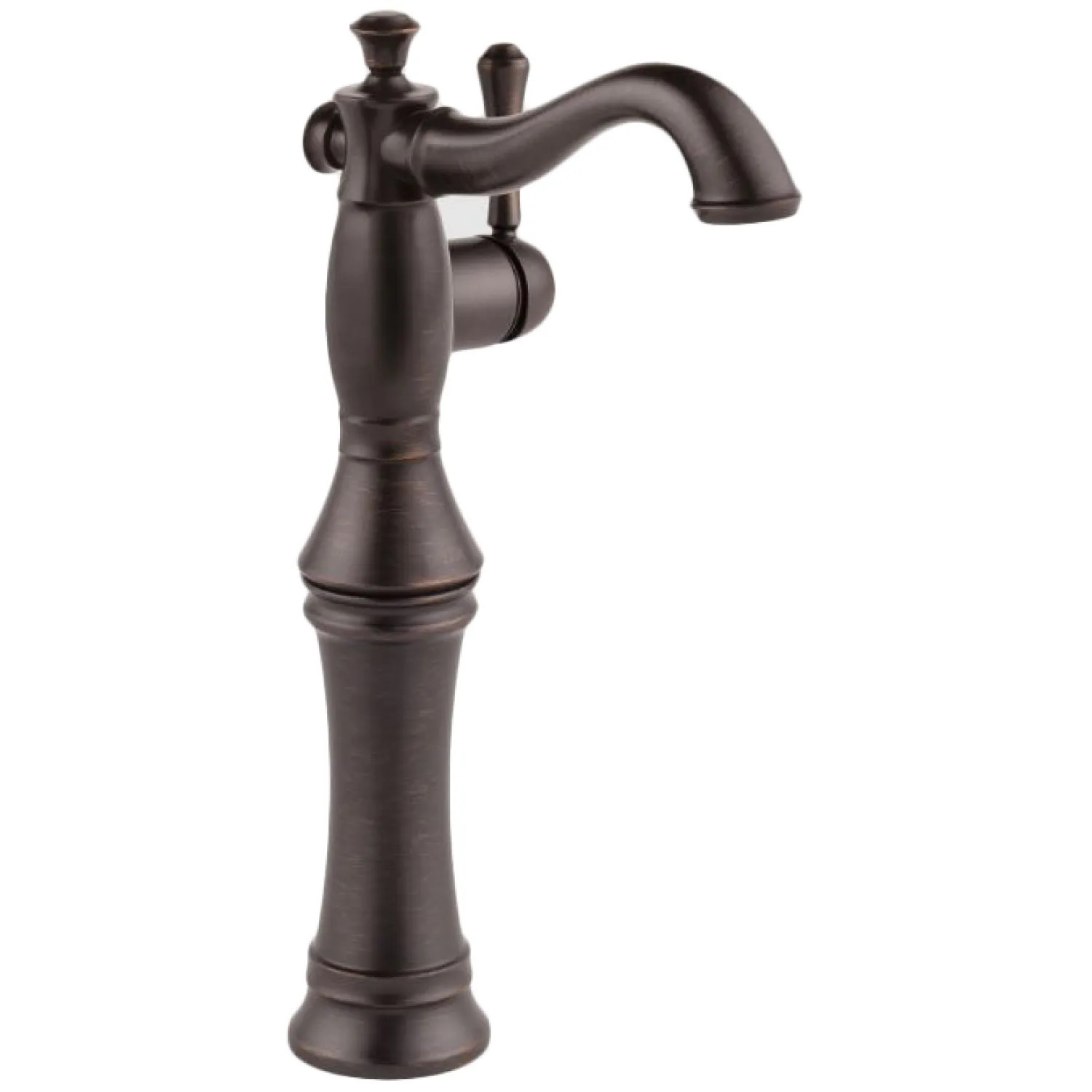 Delta 797LF-RB Delta Cassidy Hook Spout Venetian Bronze Vessel Lavatory Faucet with Single-Hole Riser, Less Drain, 1.2 GPM, Single-Handle, Lever Handle - 797LF-RB