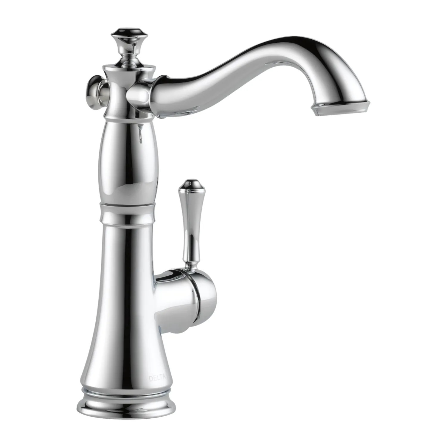 Delta 1997LF Delta Cassidy Single-Handle Deck-Mount Chrome Bar/Prep Sink Faucet with Ceramic Disc Cartridge, 1.5 GPM, Lever Handle, ADA-Compliant - 1997LF