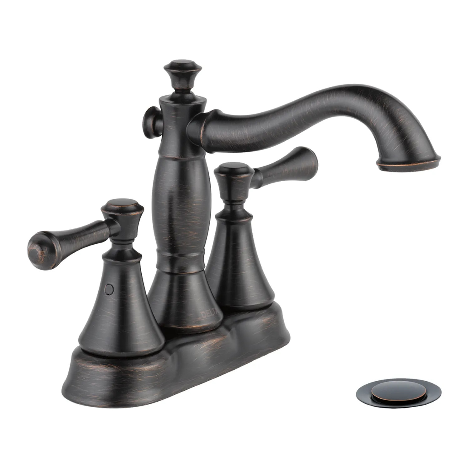 Delta 2597LF-RBMPU Delta Cassidy Centerset Lavatory Faucet, Hook Spout, 4