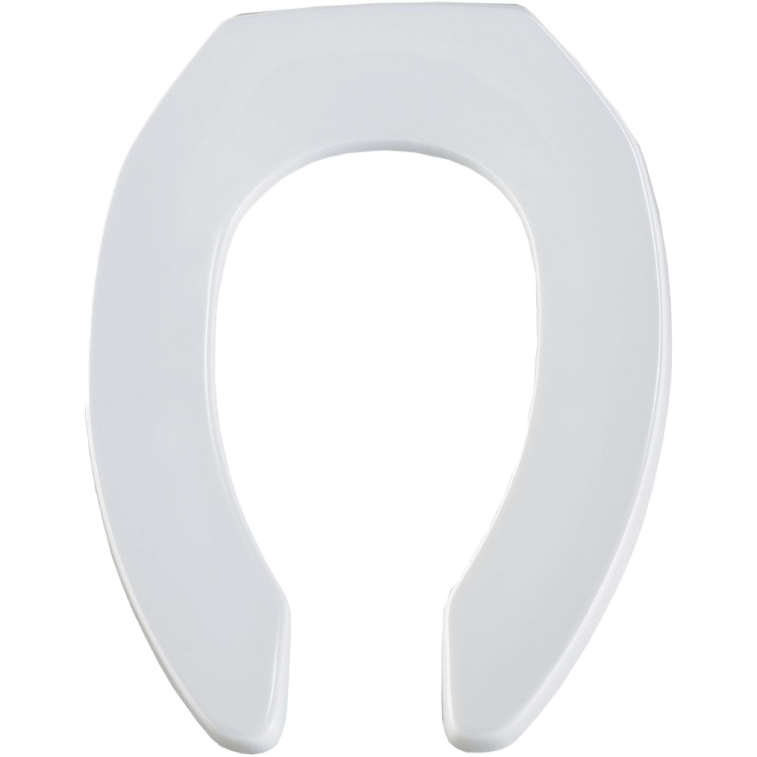Bemis 1955CT-000 Bemis Open Front Elongated Plastic Toilet Seat, STA-TITE, Plastic, Less Cover, White - 1955CT-000