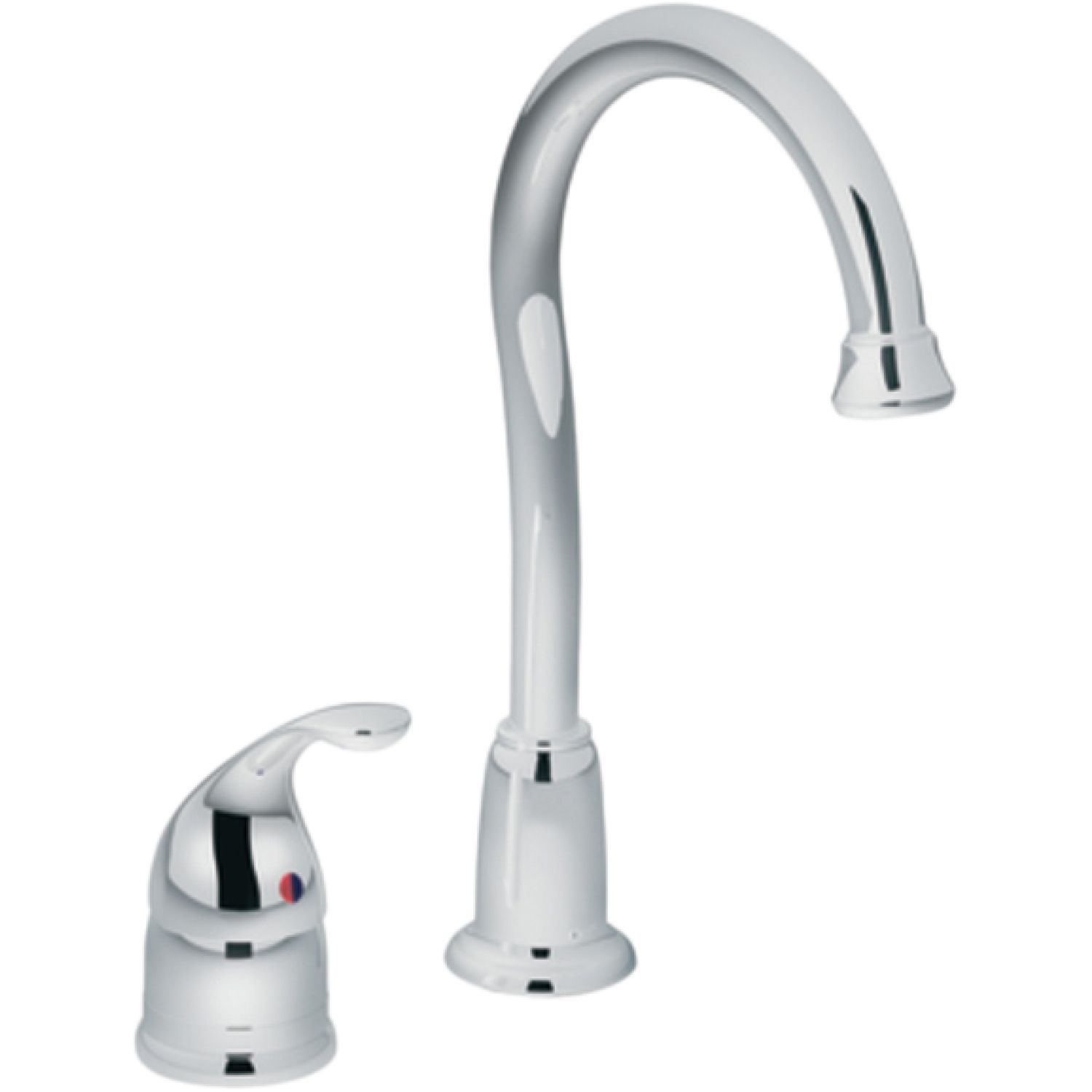 Moen 4905 Moen Camerist Single Handle High Arc Bar/Prep Faucet, 2 Hole, Chrome - 4905