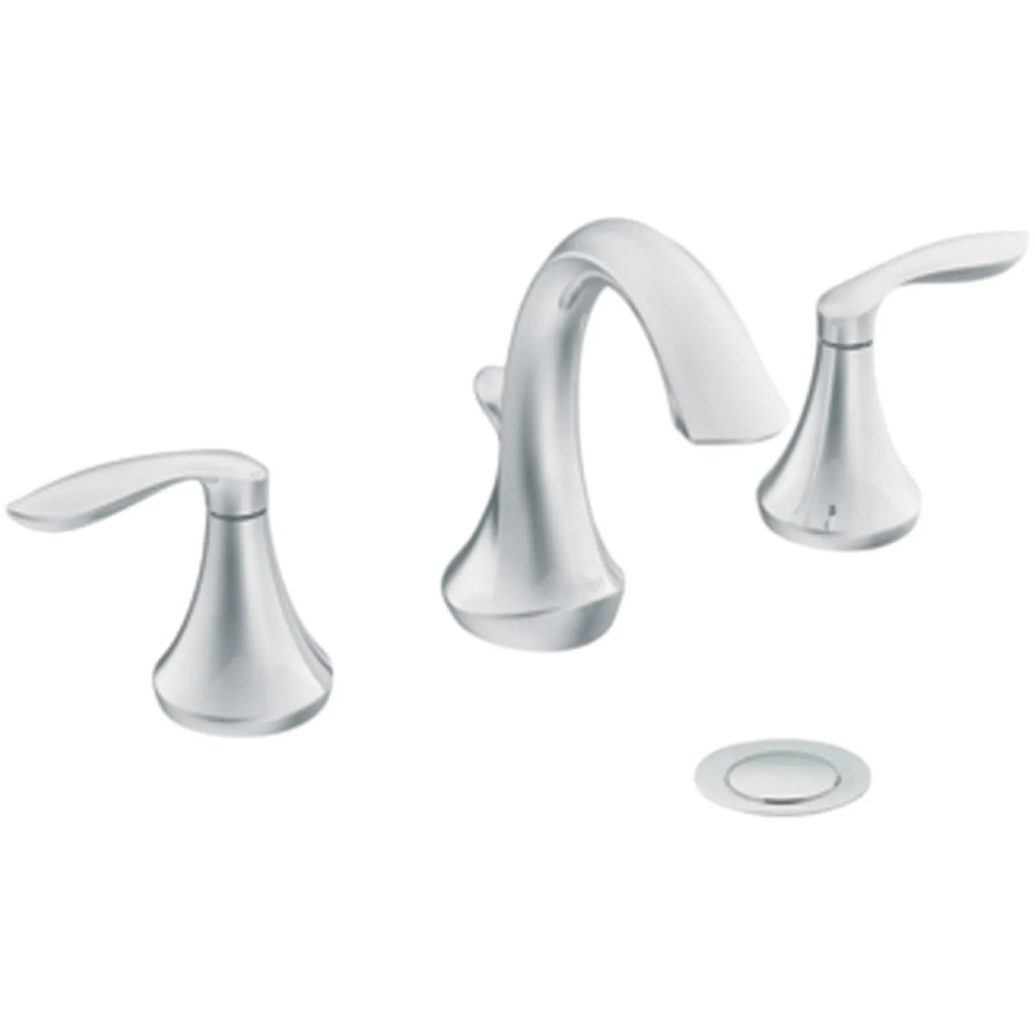 Moen T6420 Moen Eva Two Handle High Arc Widespread Chrome Bathroom Faucet, 1.2 GPM. 60 PSI, WaterSense, Lever Handles, Three-Holes - T6420