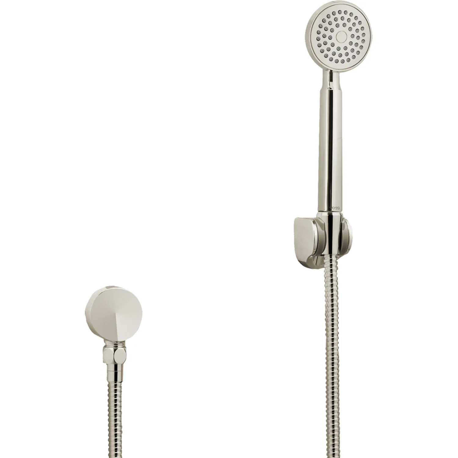 Toto TS400F41#BN TOTO Transitional Collection Series B 3in Single-Spray Hand Shower with Rubber Nozzles, 2.5 GPM, Brushed Nickel - TS400F41#BN