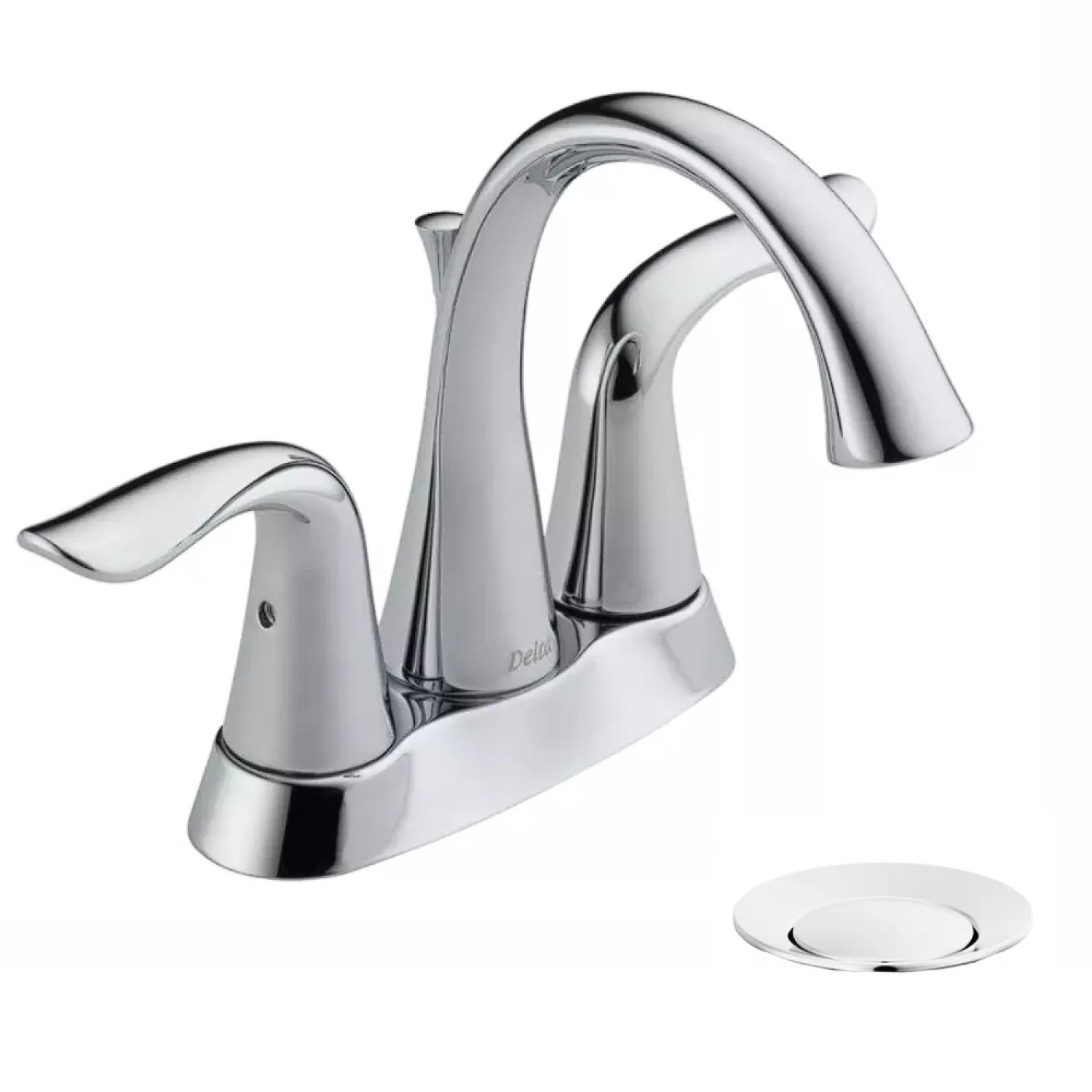 Delta 2538-MPU-DST Delta Lahara Two-Handle Centerset Bathroom Faucet with Metal Pop-Up, DIAMOND Seal, Lever Handles, 1.2 GPM, Chrome - 2538-MPU-DST