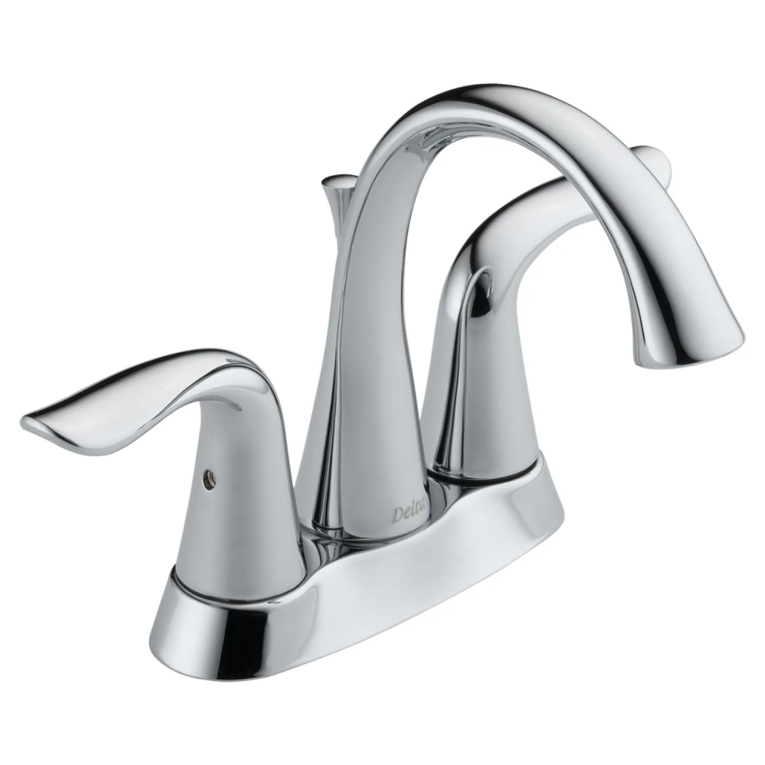 Delta 2538-TP-DST Delta Lahara Two-Handle Centerset Bathroom Faucet with Drain, DIAMOND Seal, Tract-Pack, Lever Handles, 1.2 GPM, Chrome - 2538-TP-DST