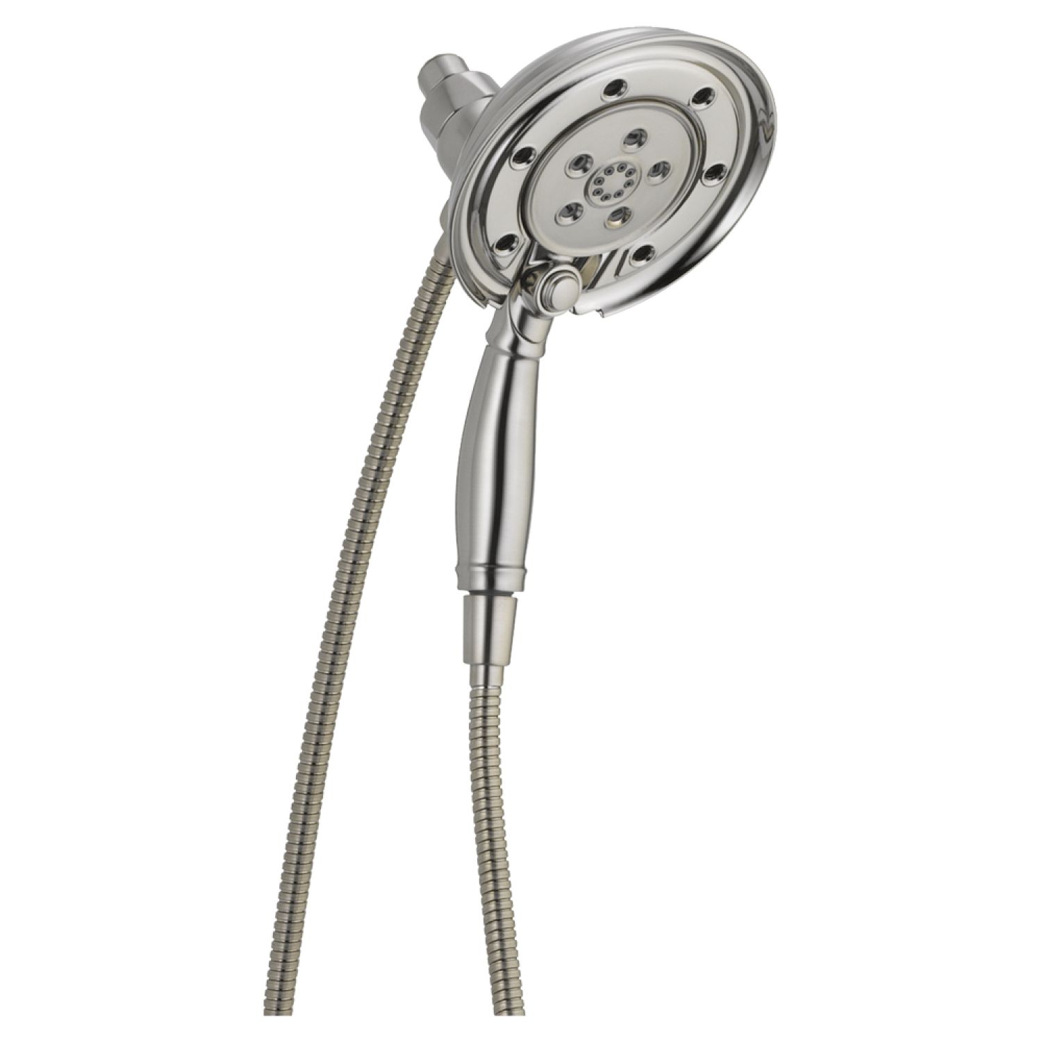 Delta 58471-SS-PK Delta Universal Showering 2.5 GPM In2ition 4-Setting Two-In-One Shower with H2Okinetic Technology, MagnaTite Docking, Stainless - 58471-SS-PK