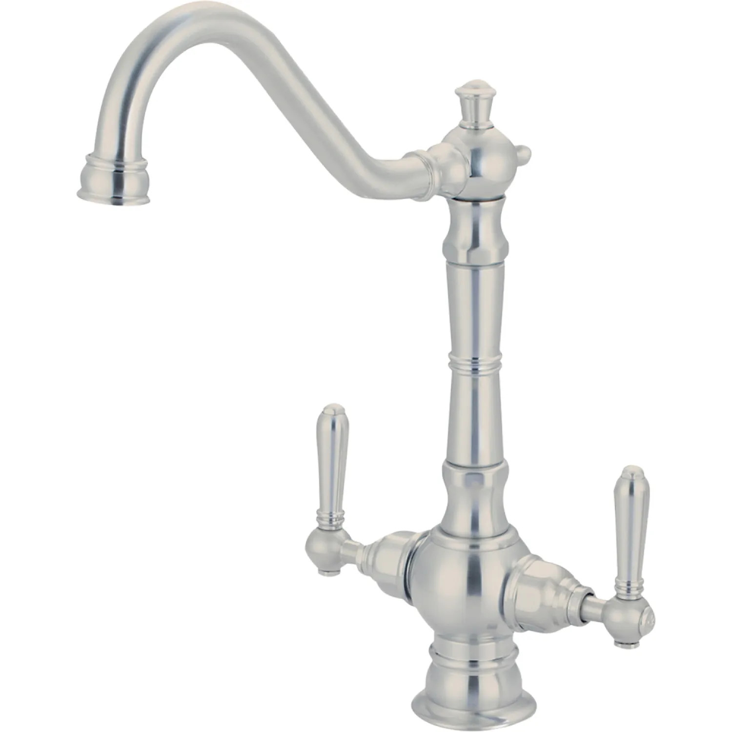 Pioneer 2AM400-PN Pioneer Americana Two Handle Kitchen Faucet, 1 Hole, Polished Nickel - 2AM400-PN