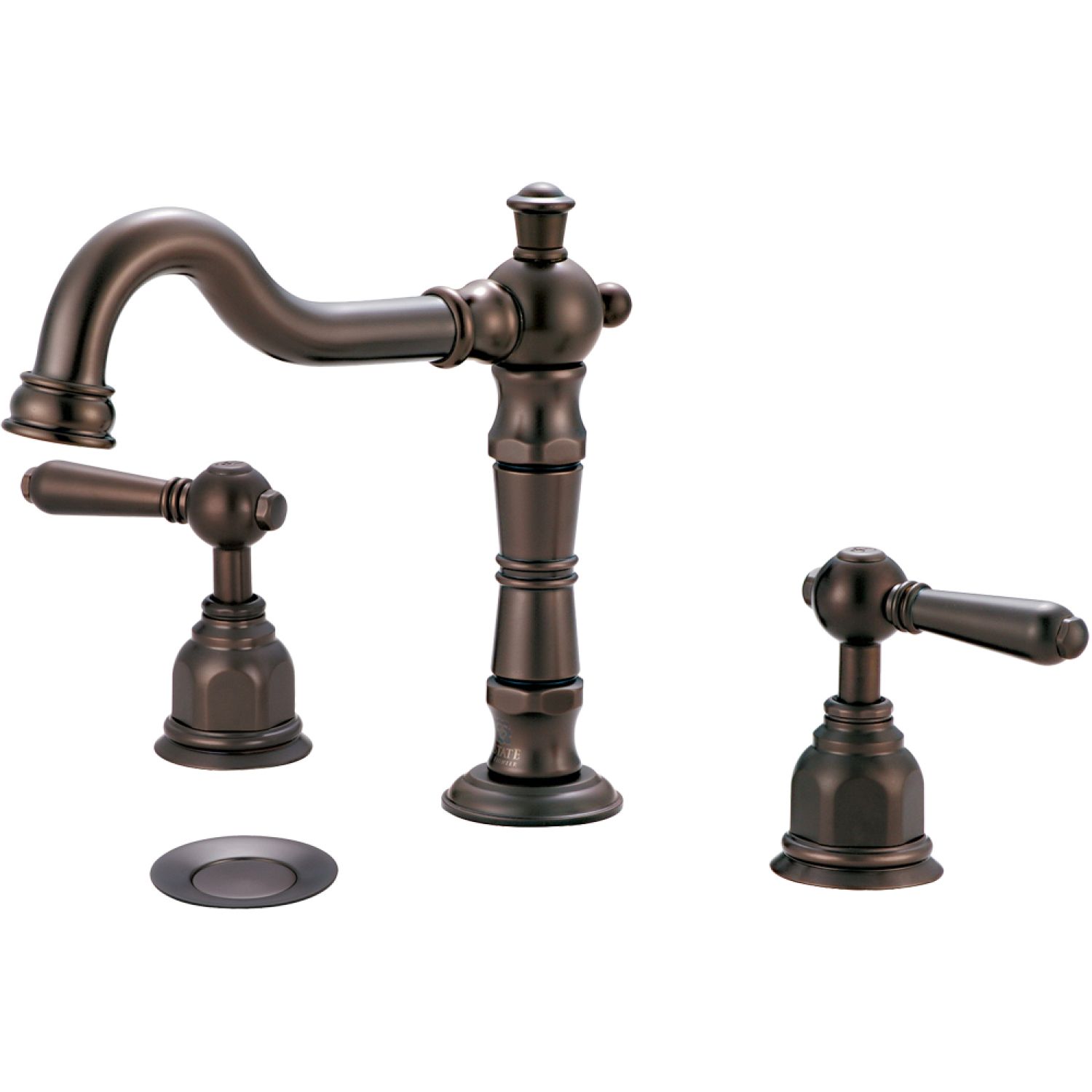 Pioneer 3AM400-TB Pioneer Americana Widespread Bathroom Faucet with Pop-Up Drain, Two-Handle, 1.2 GPM, Metal Lever Handle, ADA, Tuscany Bronze - 3AM400-TB