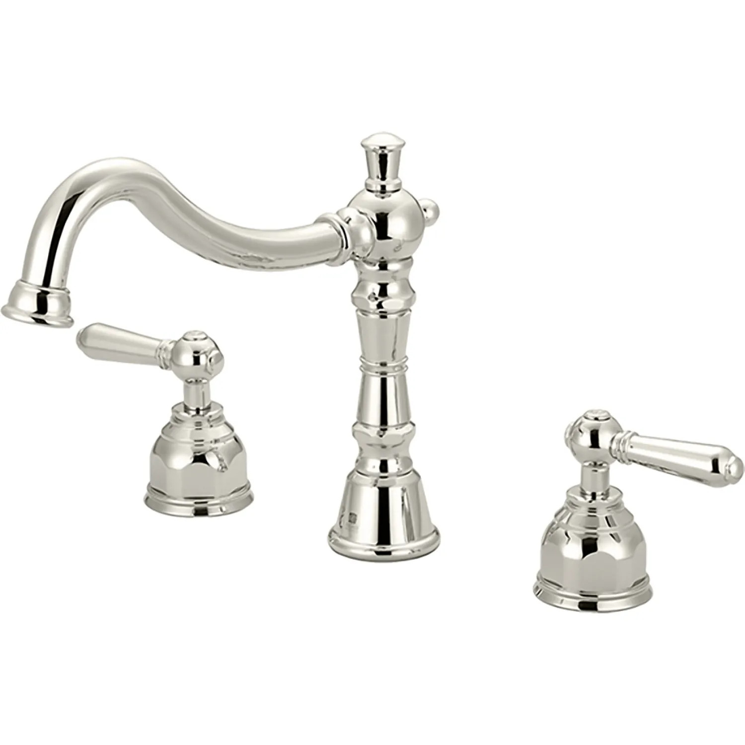 Pioneer 4AM610-PN Pioneer Americana Two-Handle Polished Nickel Roman Tub Faucet Trim with Rough-In Valve, Metal Lever Handles, ADA Compliant - 4AM610-PN