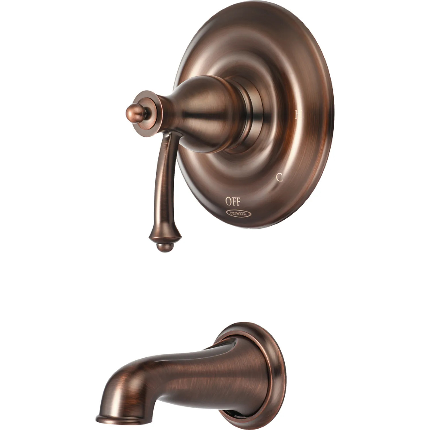Pioneer 4BL200T-ORB Pioneer Bellaire Single Handle Wall-Mount Oil Rubbed Bronze Tub Faucet Trim Set, Metal Lever Handle, ADA Compliant - 4BL200T-ORB