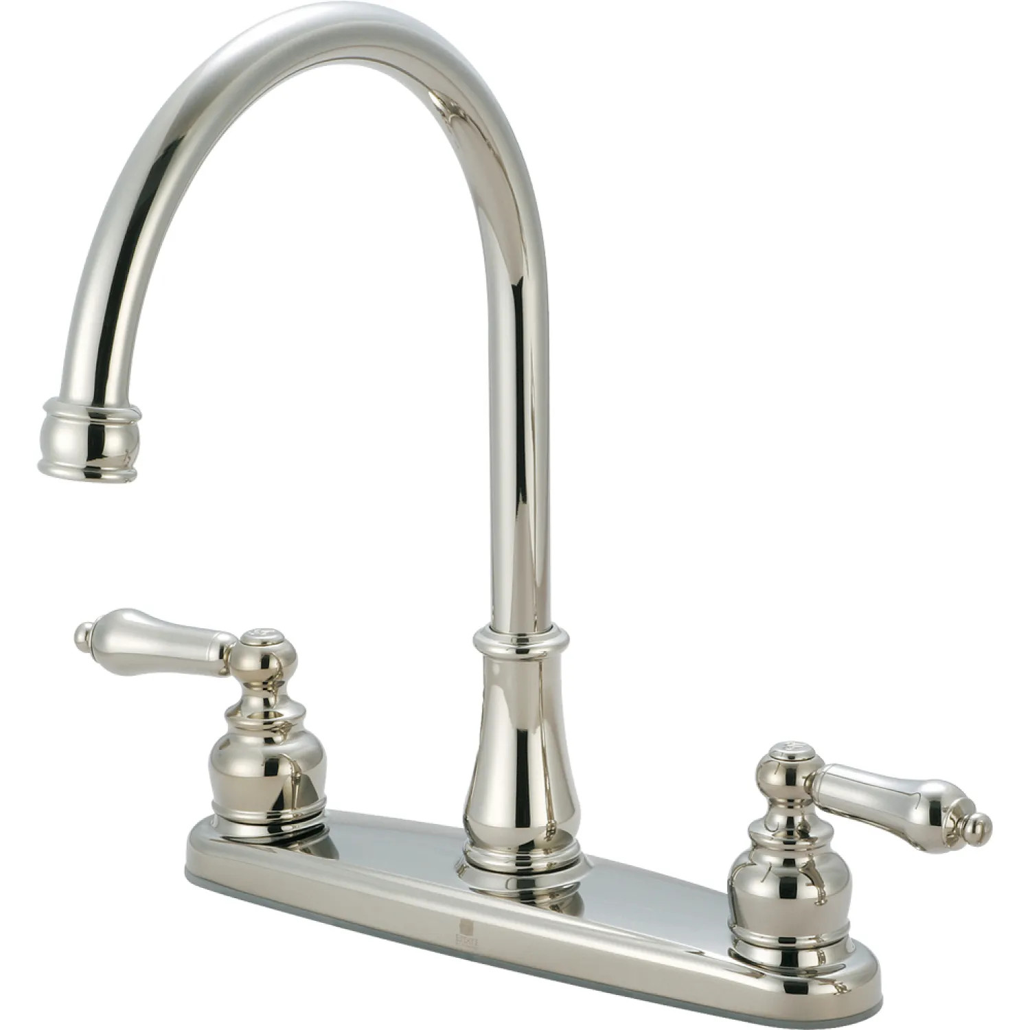 Pioneer 2BR100-PN Pioneer Brentwood Two-Handle Kitchen Faucet, Lever Handles, Polished Nickel - 2BR100-PN