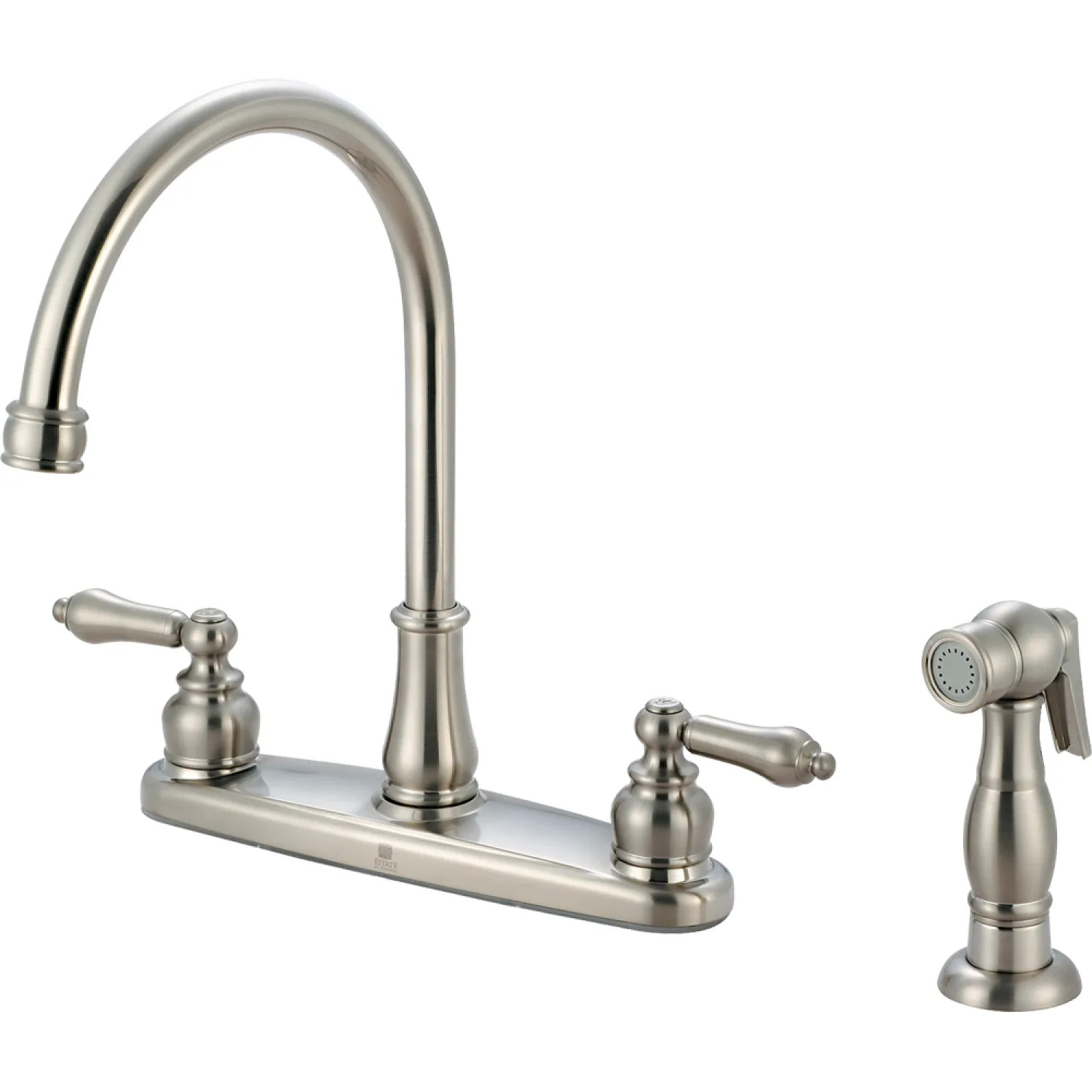 Pioneer 2BR101-BN Pioneer Brentwood Two-Handle Kitchen Faucet w/ Side Spray, Lever Handles, Brushed Nickel - 2BR101-BN