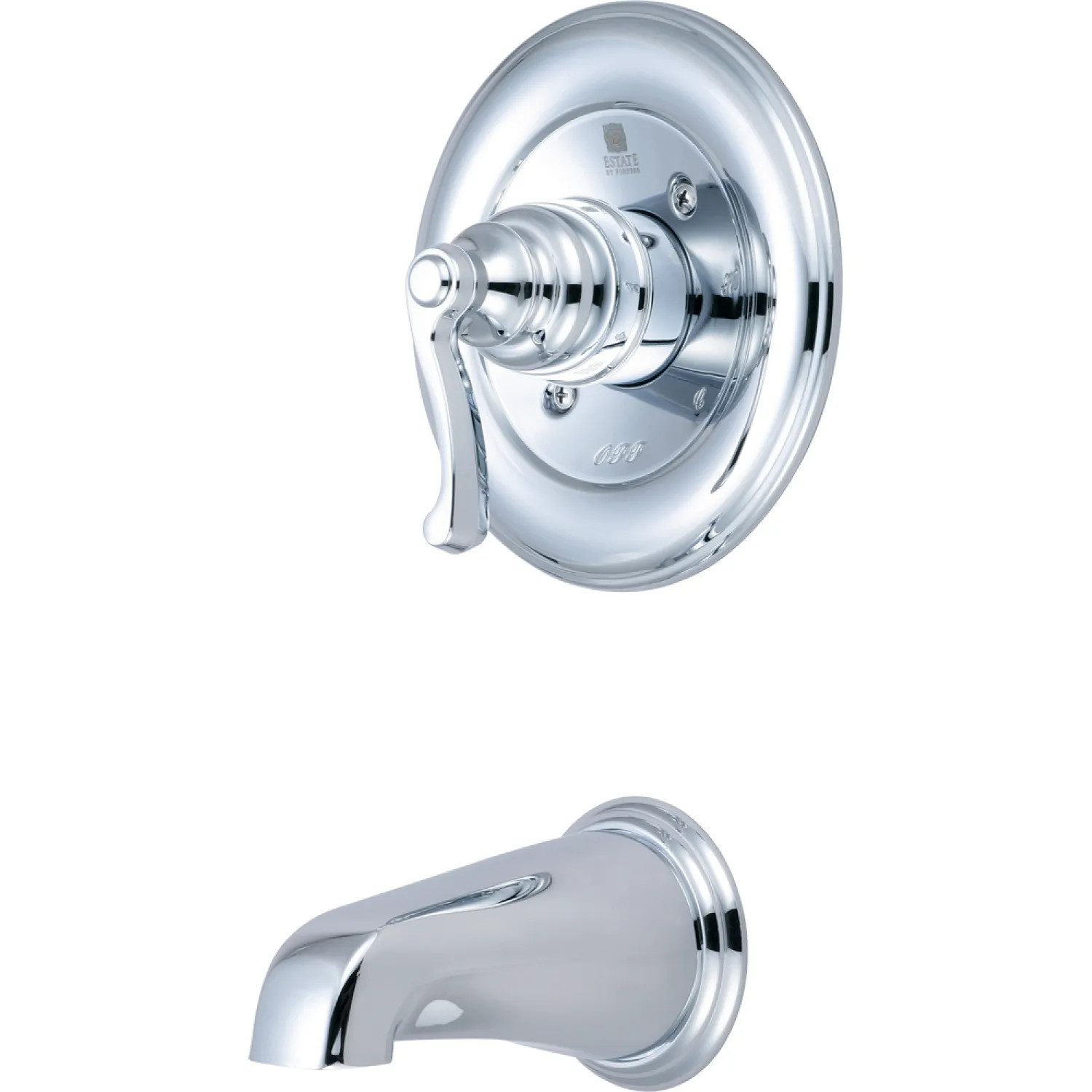 Pioneer 4BR230T Pioneer Brentwood Single Handle Wall-Mount Polished Chrome Tub Faucet Trim, Beaux Lever Handle, ADA - 4BR230T