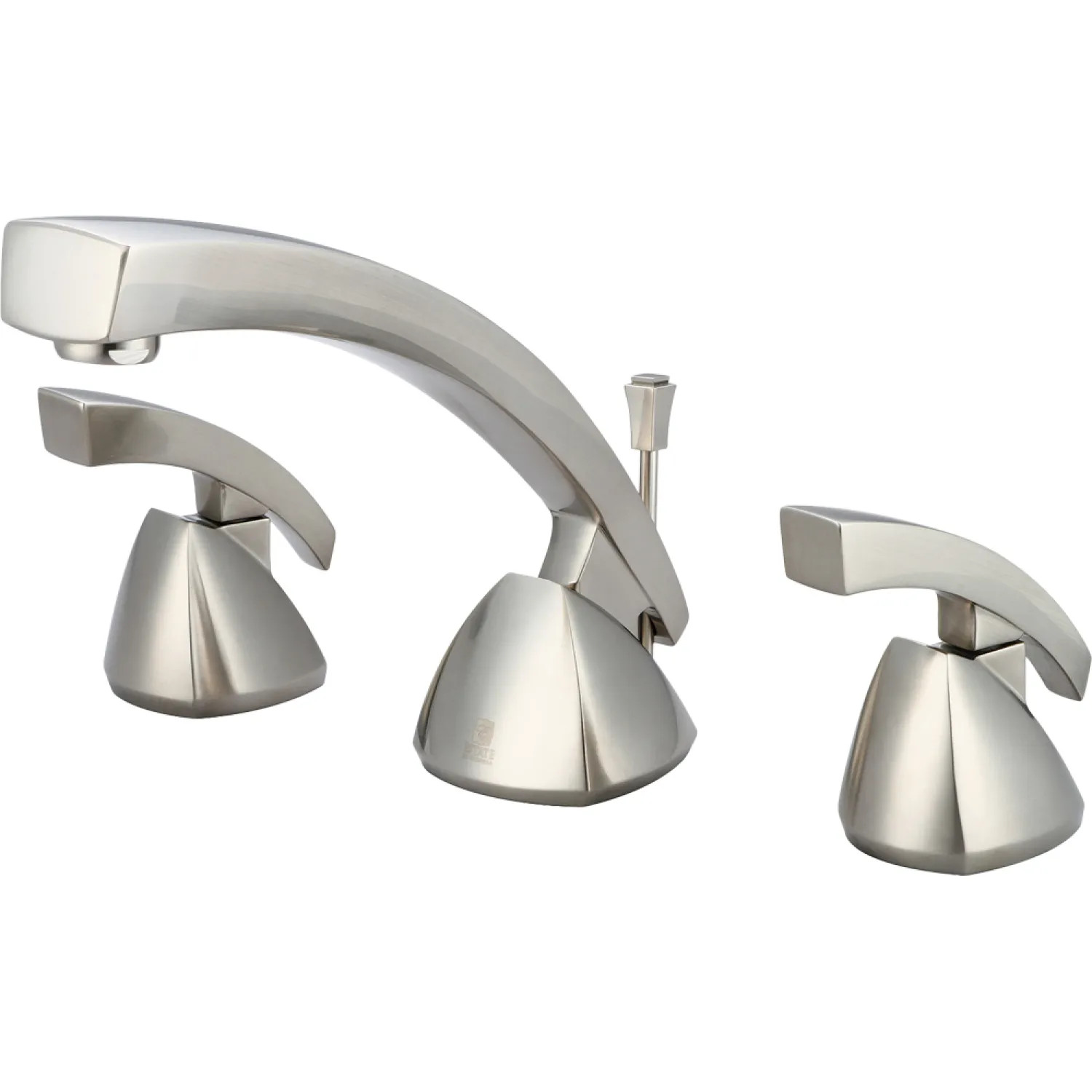 Pioneer 3CS400-BN Pioneer Caesar Widespread Bathroom Faucet with Pop-Up Drain, Two-Handle, 1.5 GPM, Metal Lever Handle, ADA, PVD Brushed Nickel - 3CS400-BN