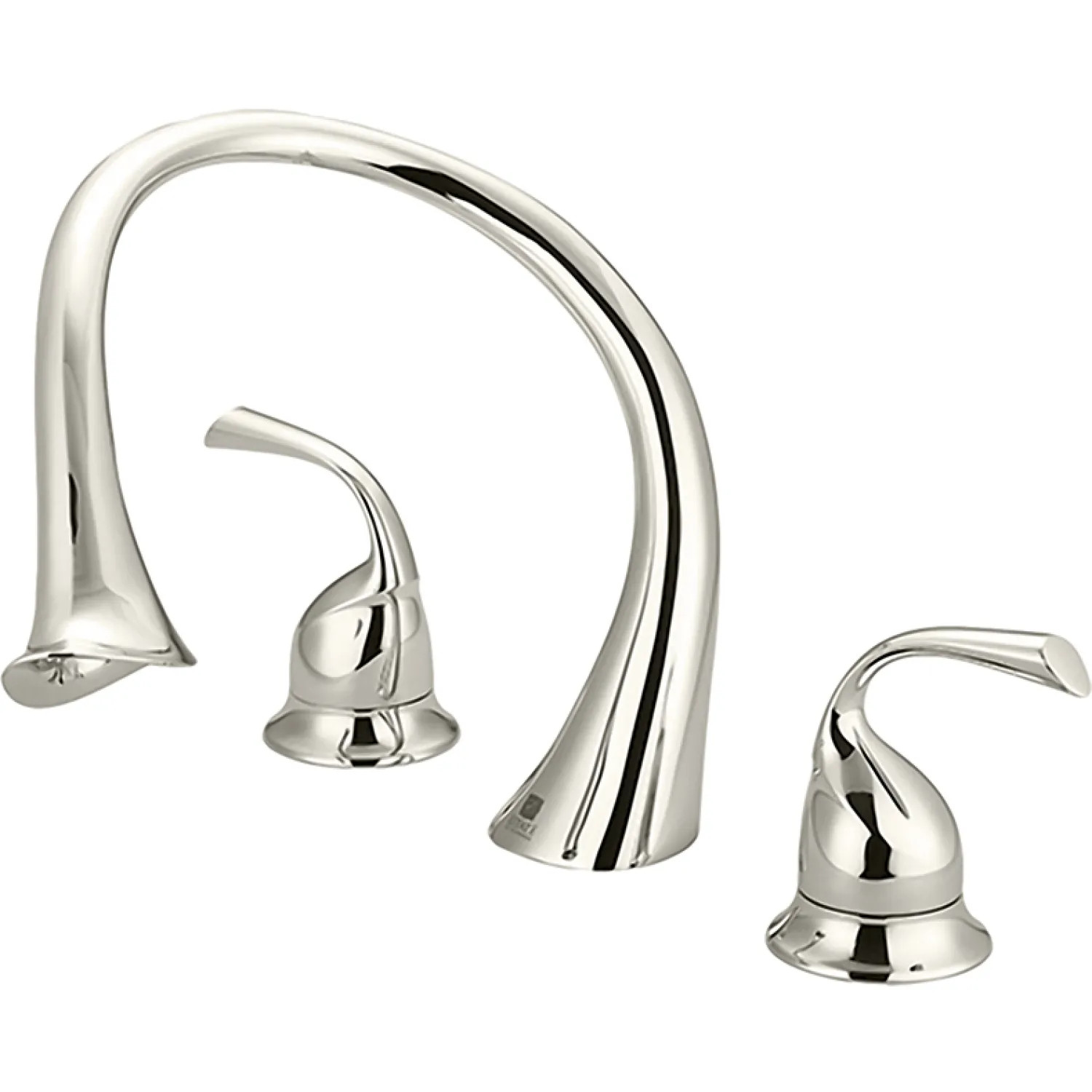 Pioneer 4CL610-PN Pioneer Calla Two-Handle Polished Nickel Roman Tub Faucet Trim Set, Two Metal Lever Handles, Rigid Spout, ADA - 4CL610-PN