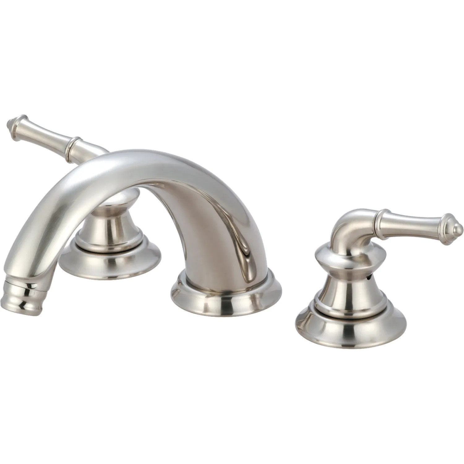 Pioneer 4DM610T-BN Pioneer Del Mar Two-Handle Roman Tub Faucet Trim, Metal Lever Handles, C-Spout, Less Rough-In Valve, Brushed Nickel - 4DM610T-BN